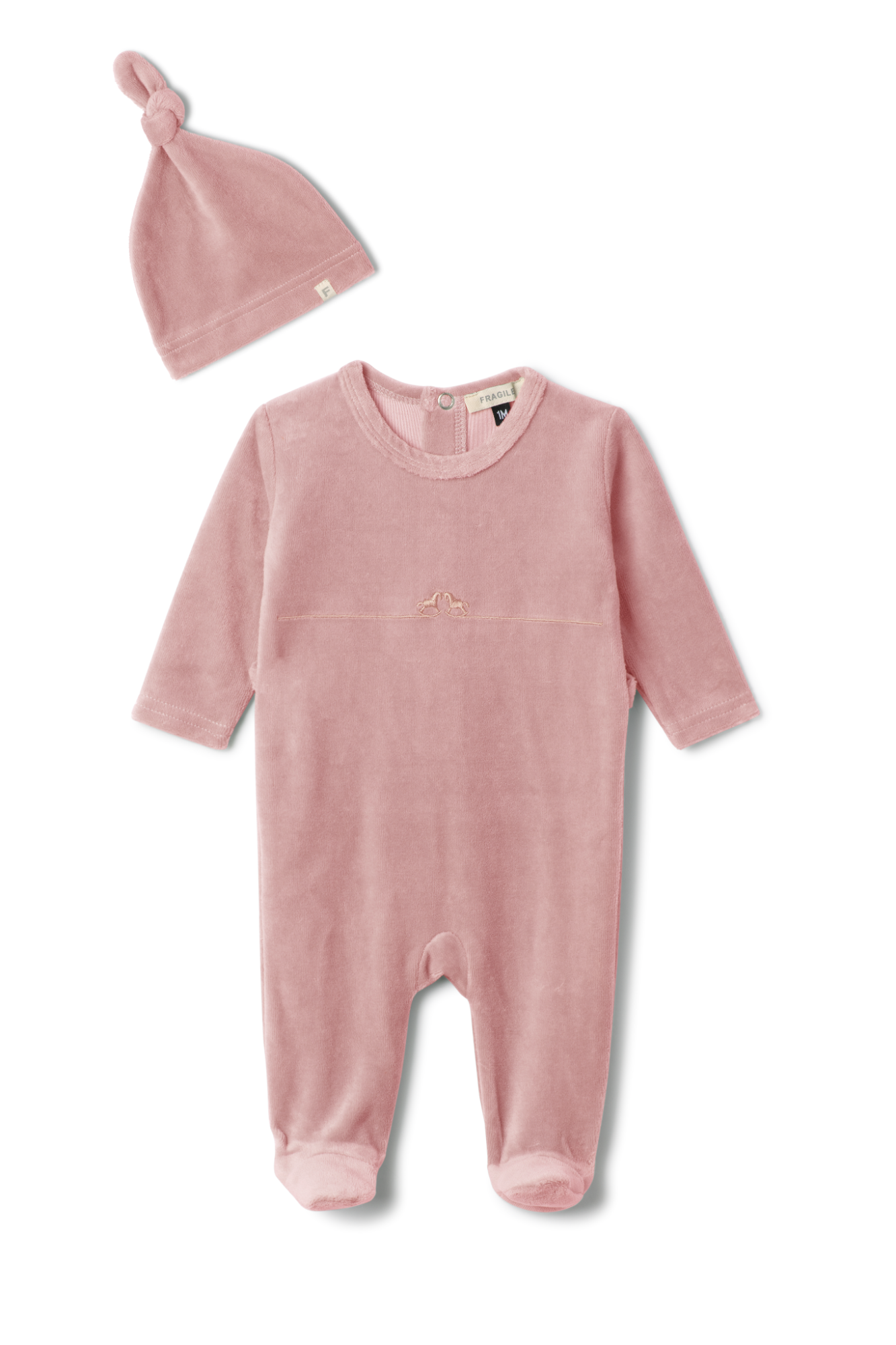 Rocking Horse Stretch Onesie in Pink by Fragile