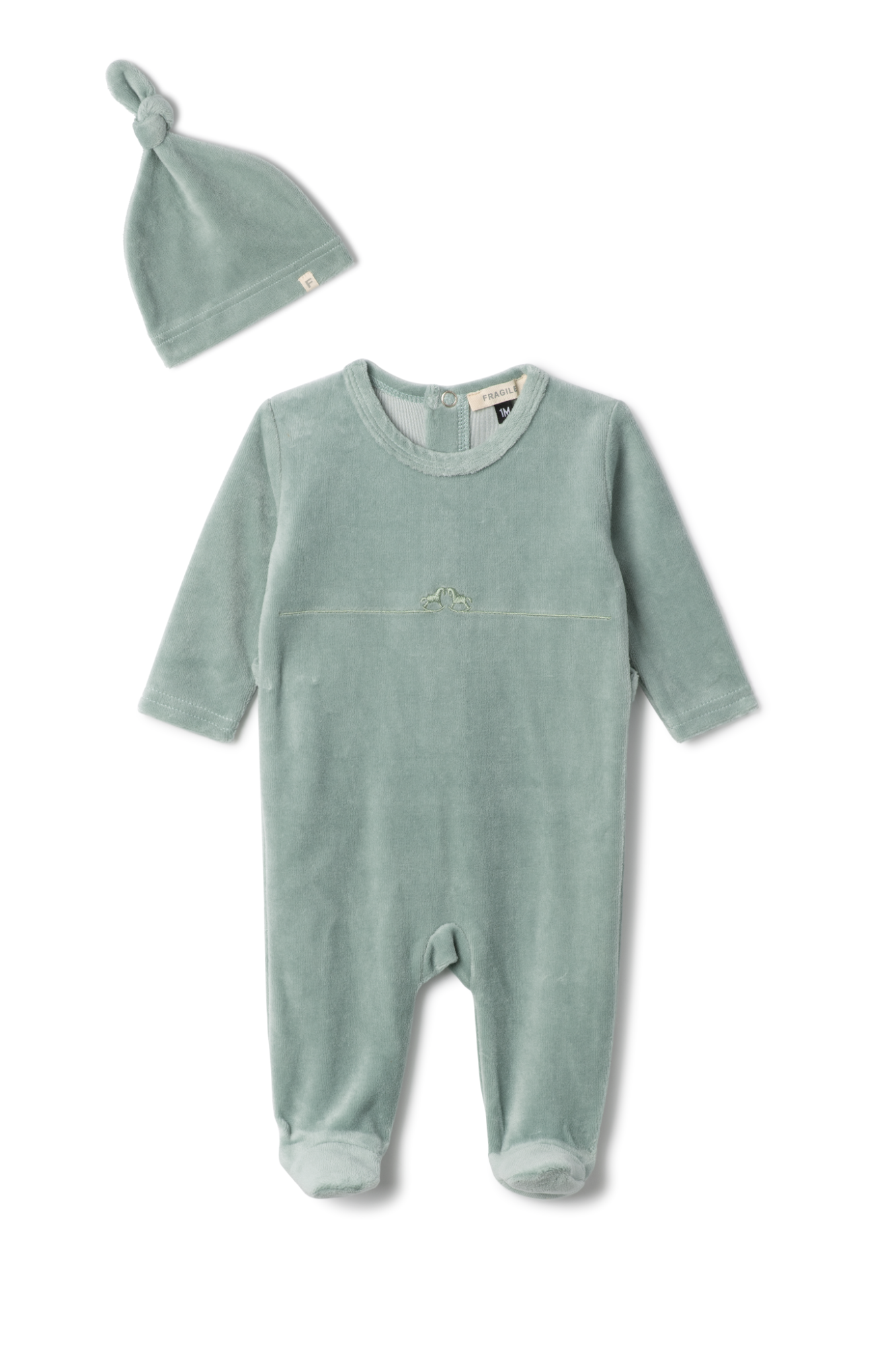 Rocking Horse Stretch Onesie in Sage by Fragile