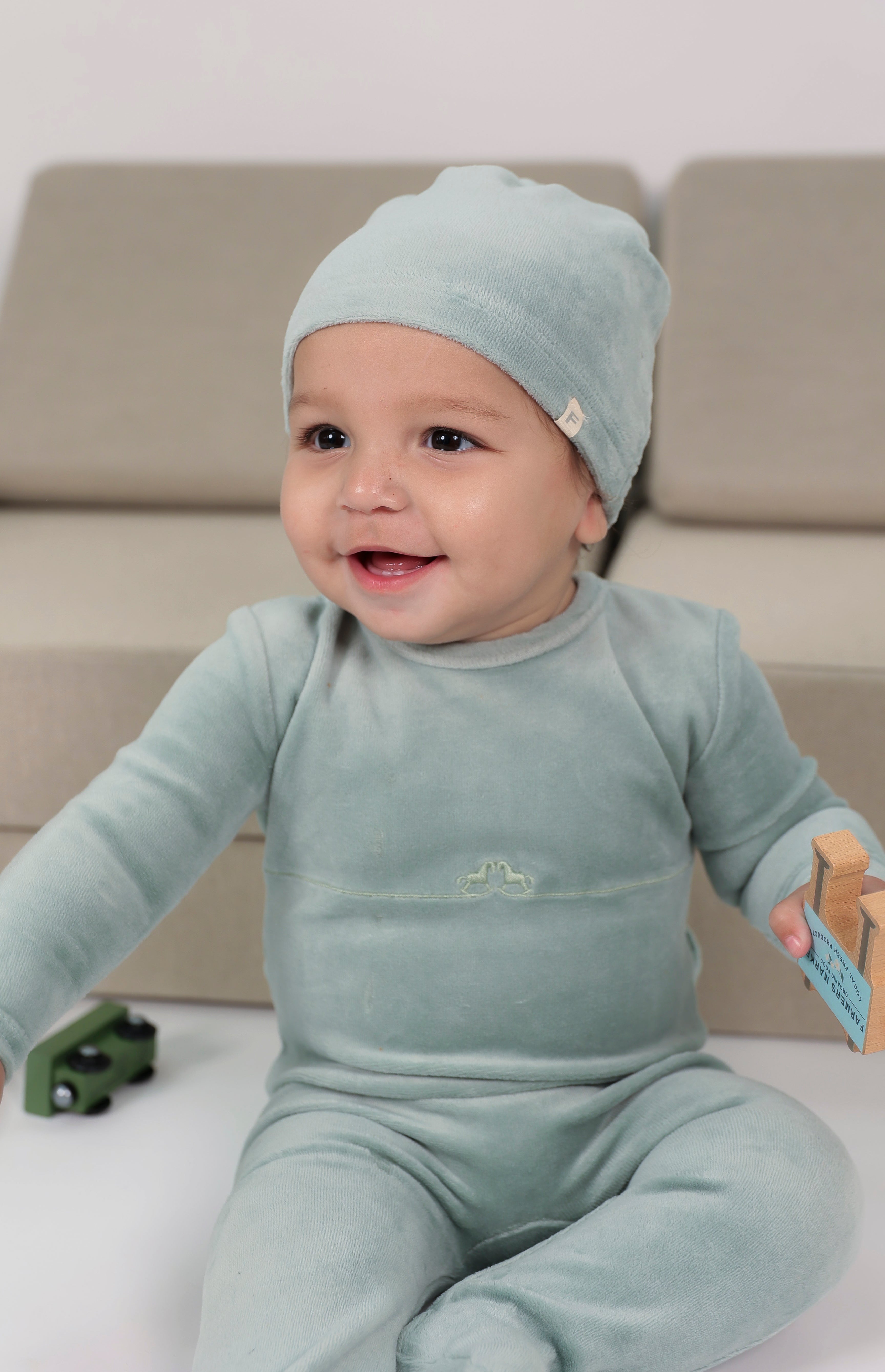 Rocking Horse Stretch Onesie in by Fragile