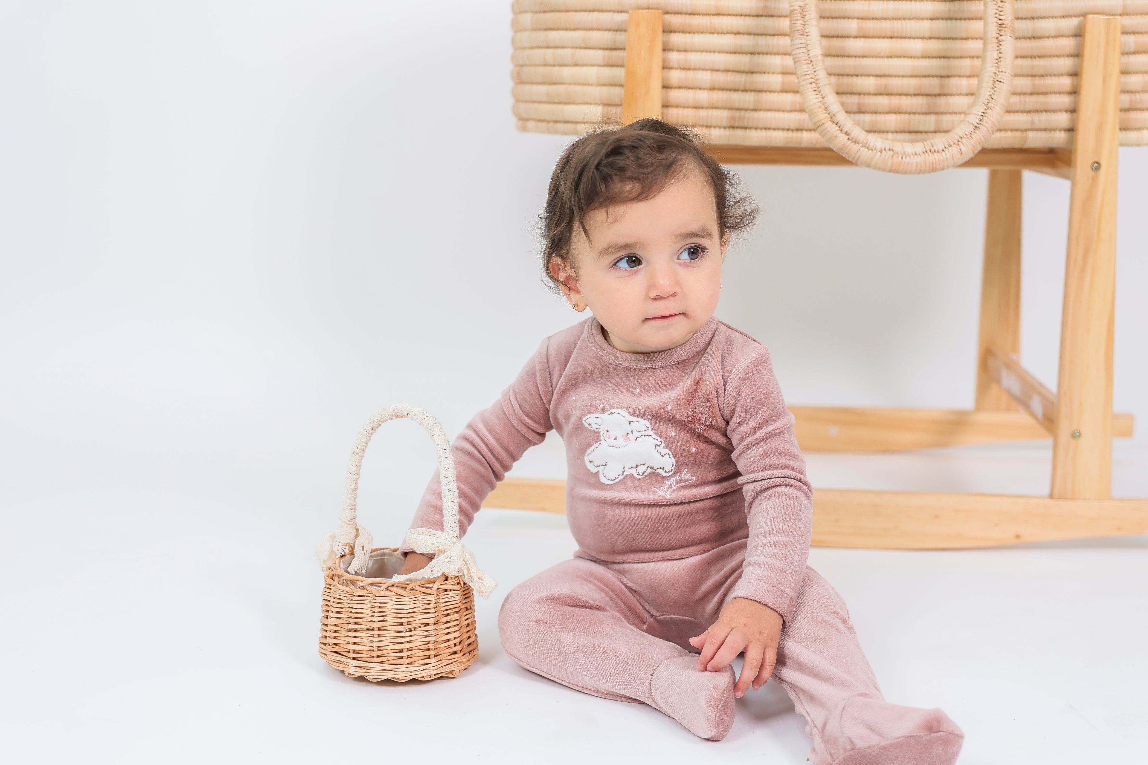 Sheep Print Velour Onesie in by Fragile