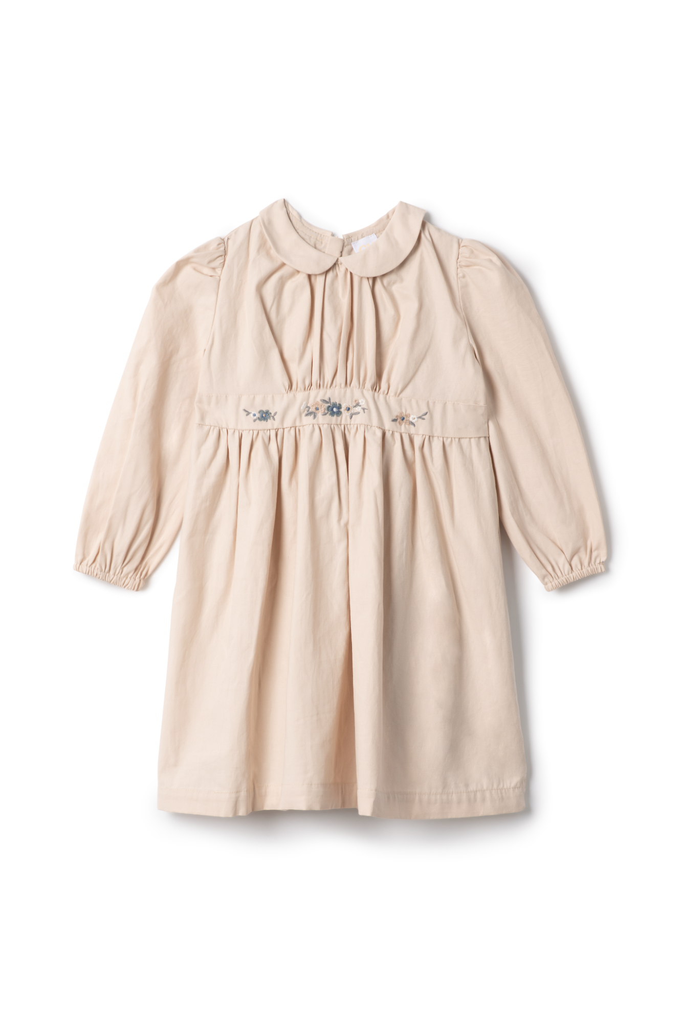 Floral Embroidered Dress in Beige by Clô