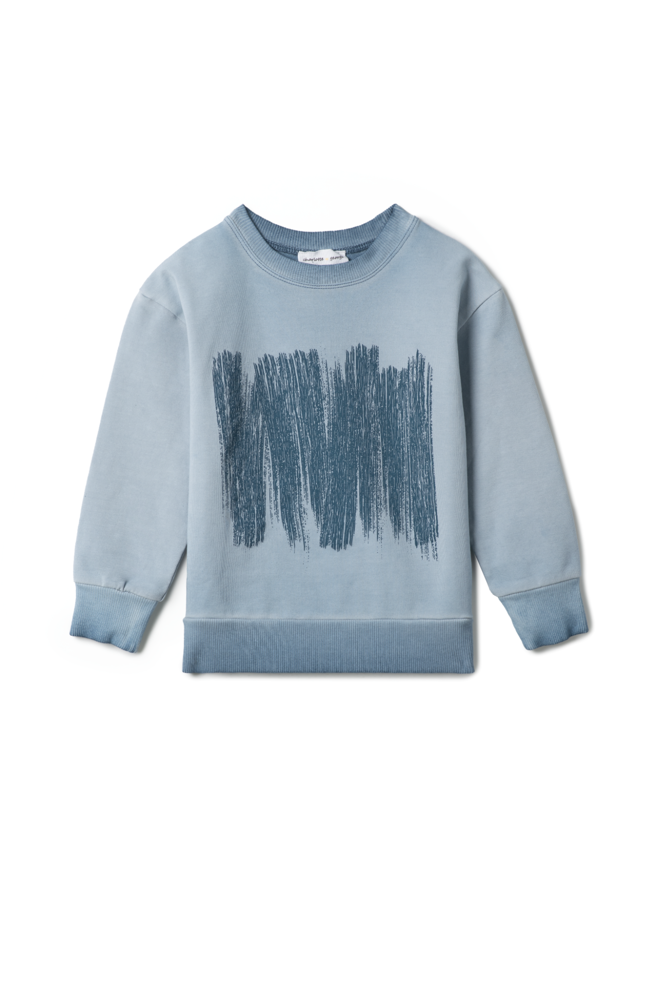 Painted Print Sweatshirt in Denim by Charlotte & George