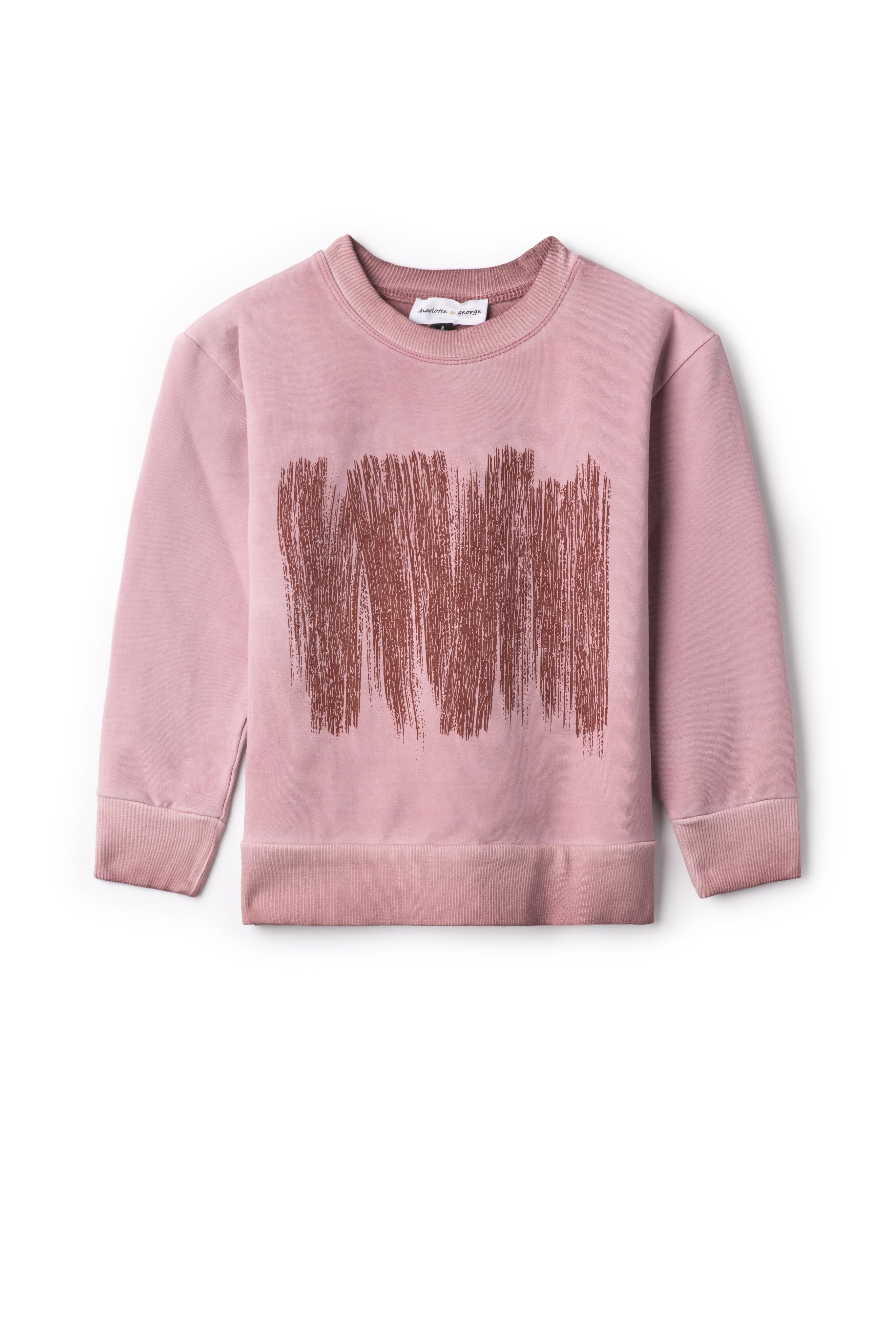 Painted Print Sweatshirt in Rose by Charlotte & George