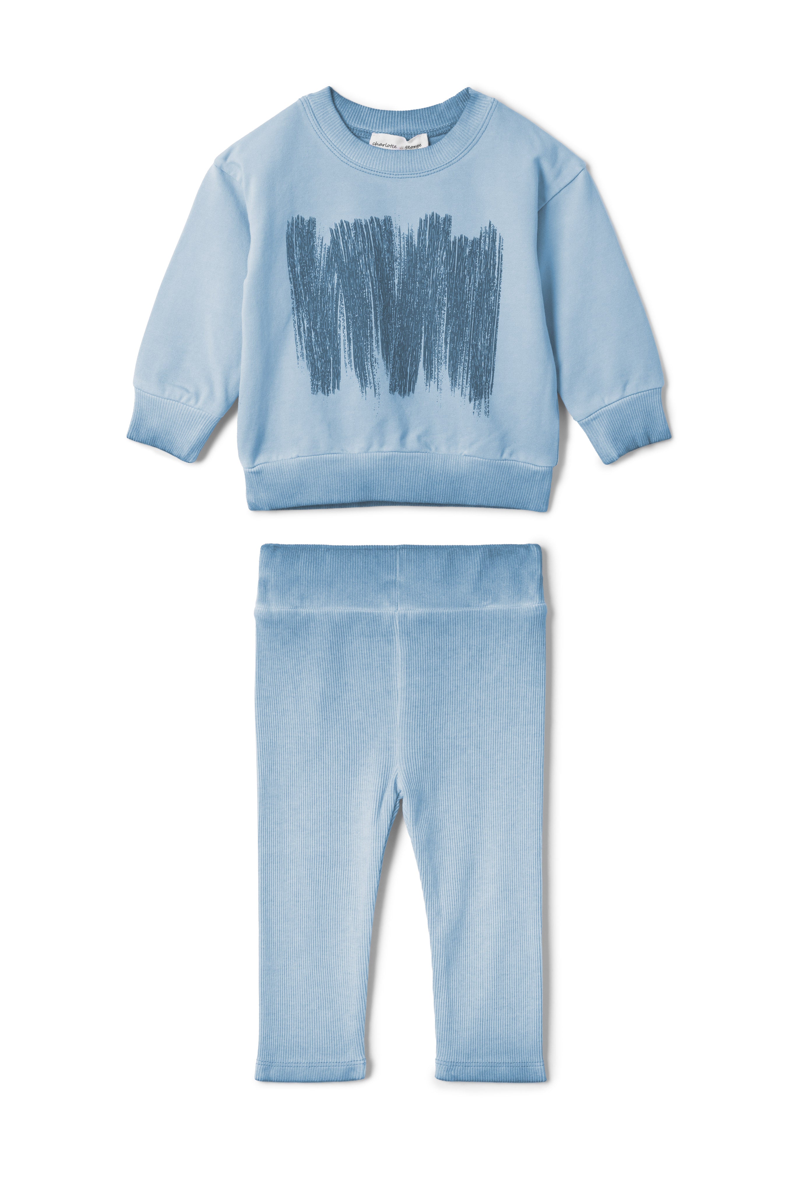 Painted Print Set in Denim by Charlotte & George