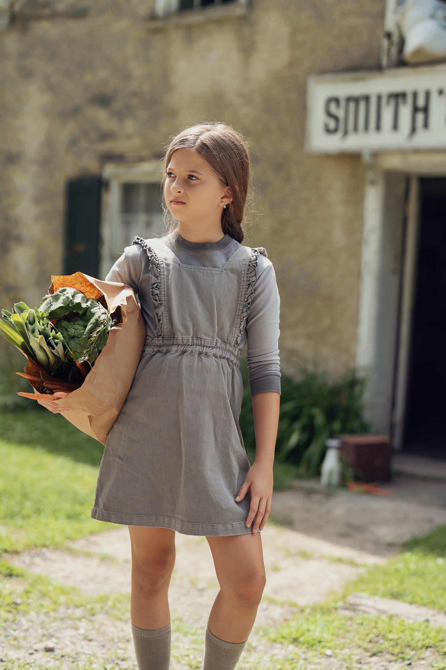 Denim Jumper in by Charlotte & George