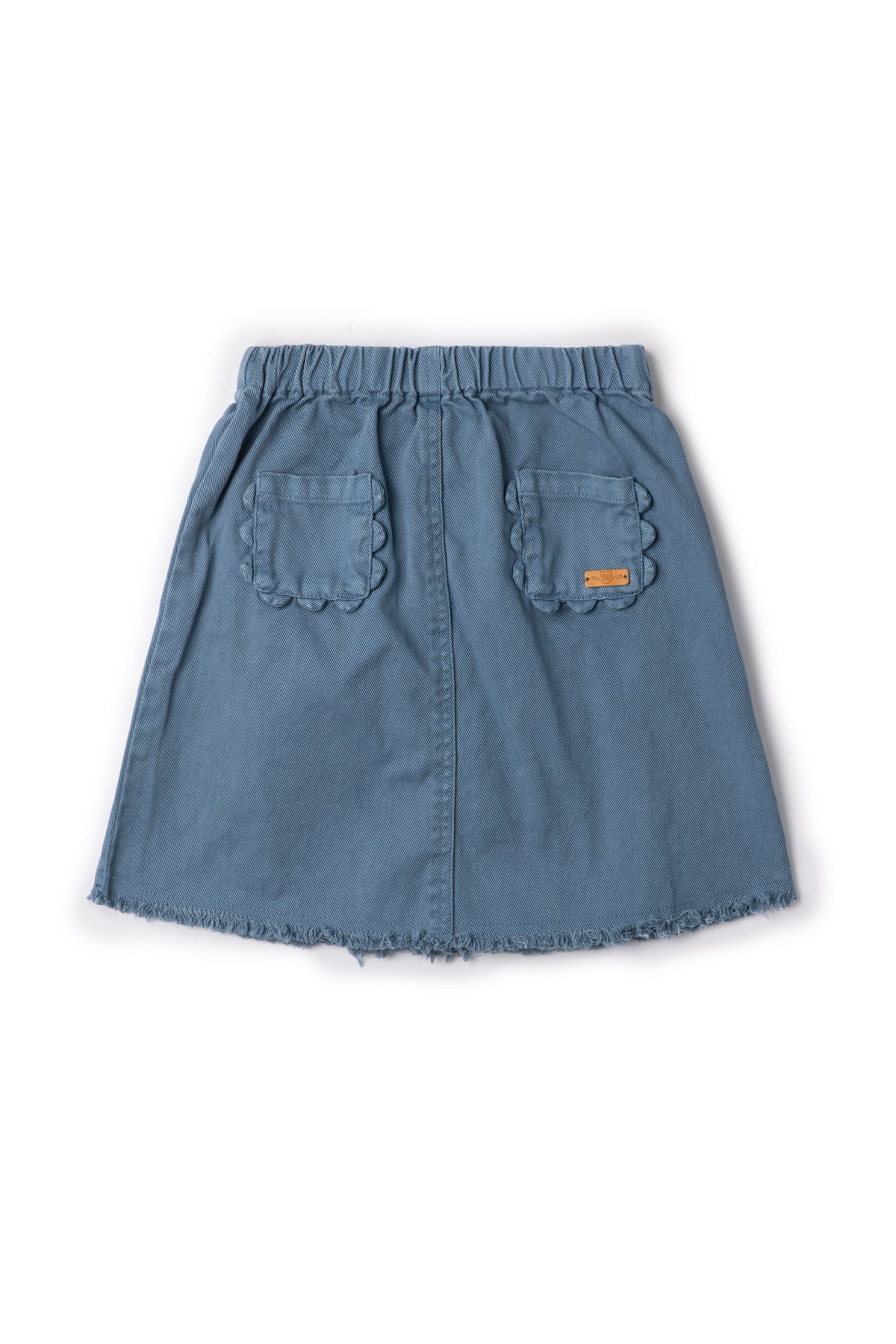 Denim Scallop Skirt in Denim by Charlotte & George