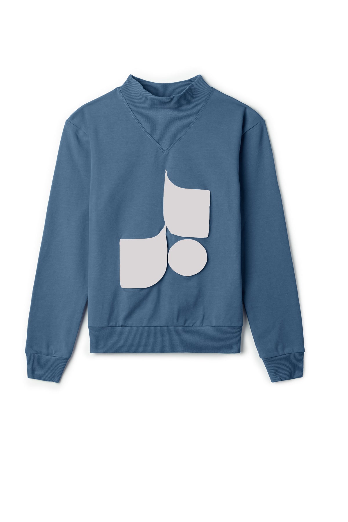 Fennel Neck Sweatshirt in Denim by Charlotte & George