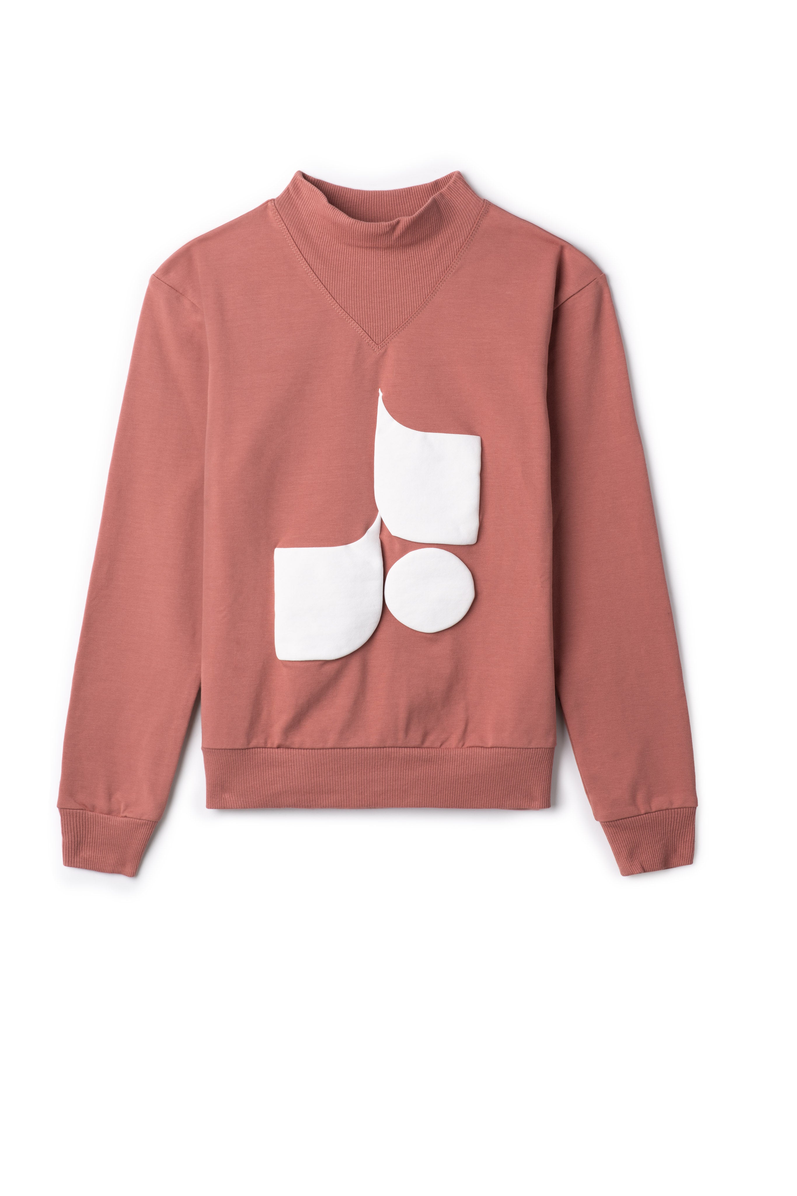 Fennel Neck Sweatshirt in Rose by Charlotte & George