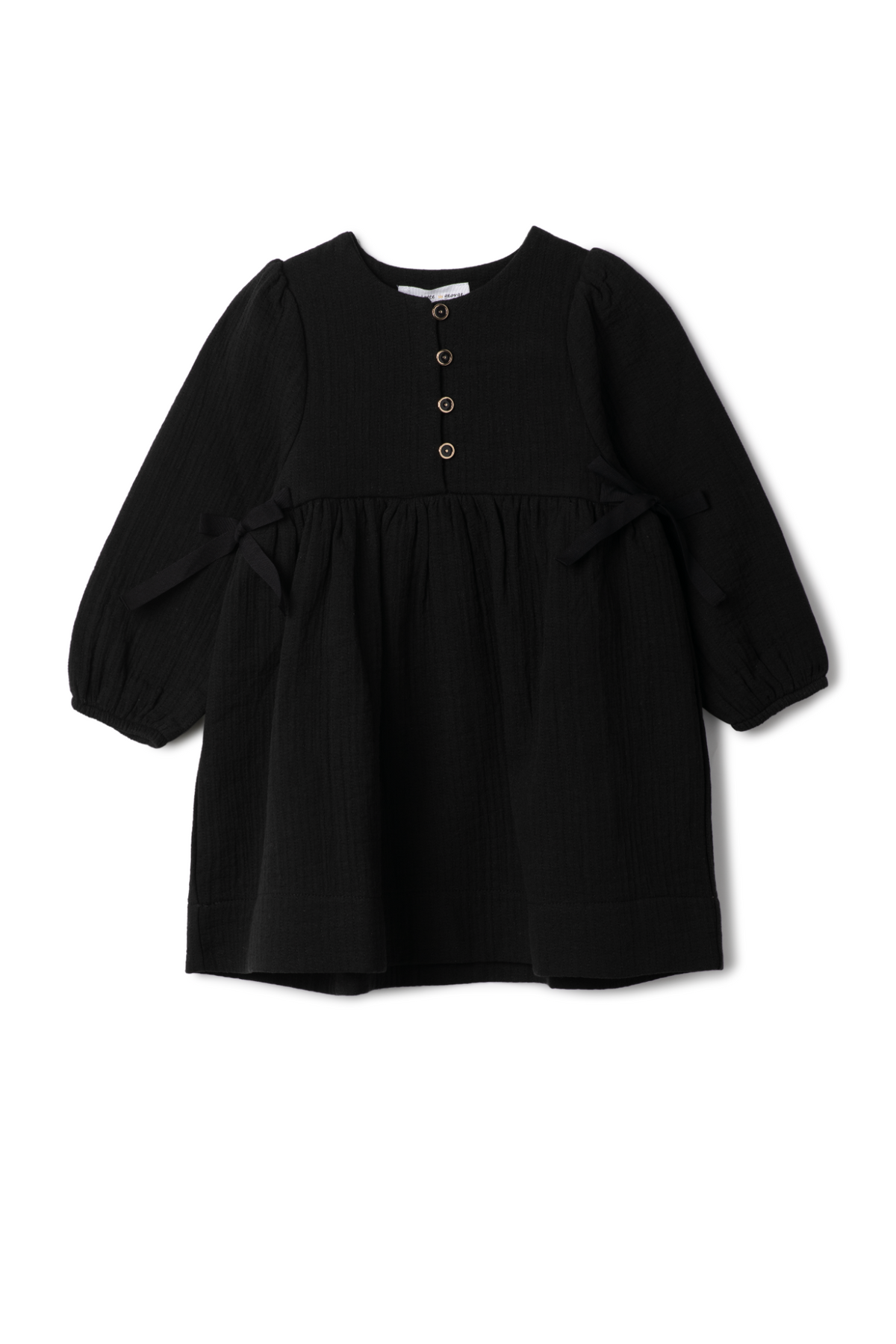 Woven Ribbon Dress in Black by Charlotte & George