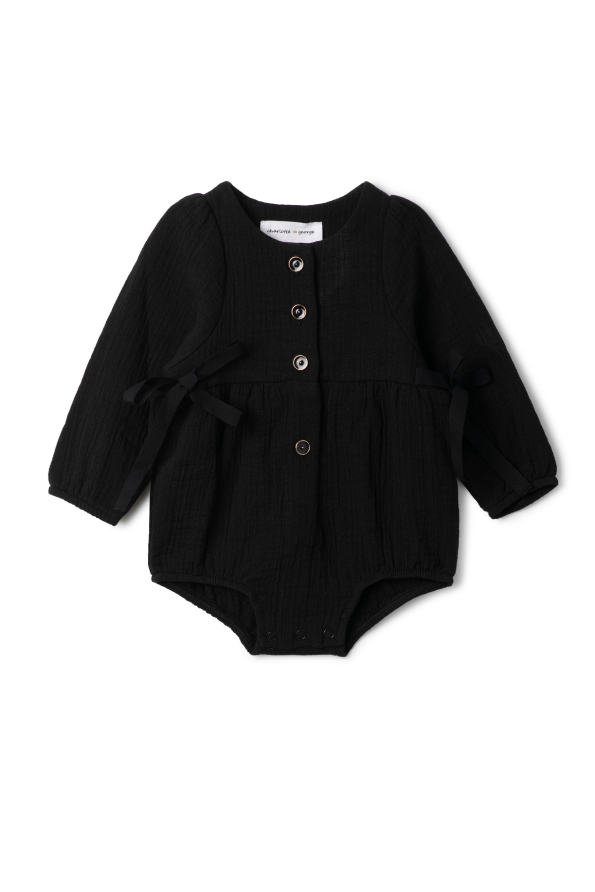 Woven Ribbon Bubble in Black by Charlotte & George