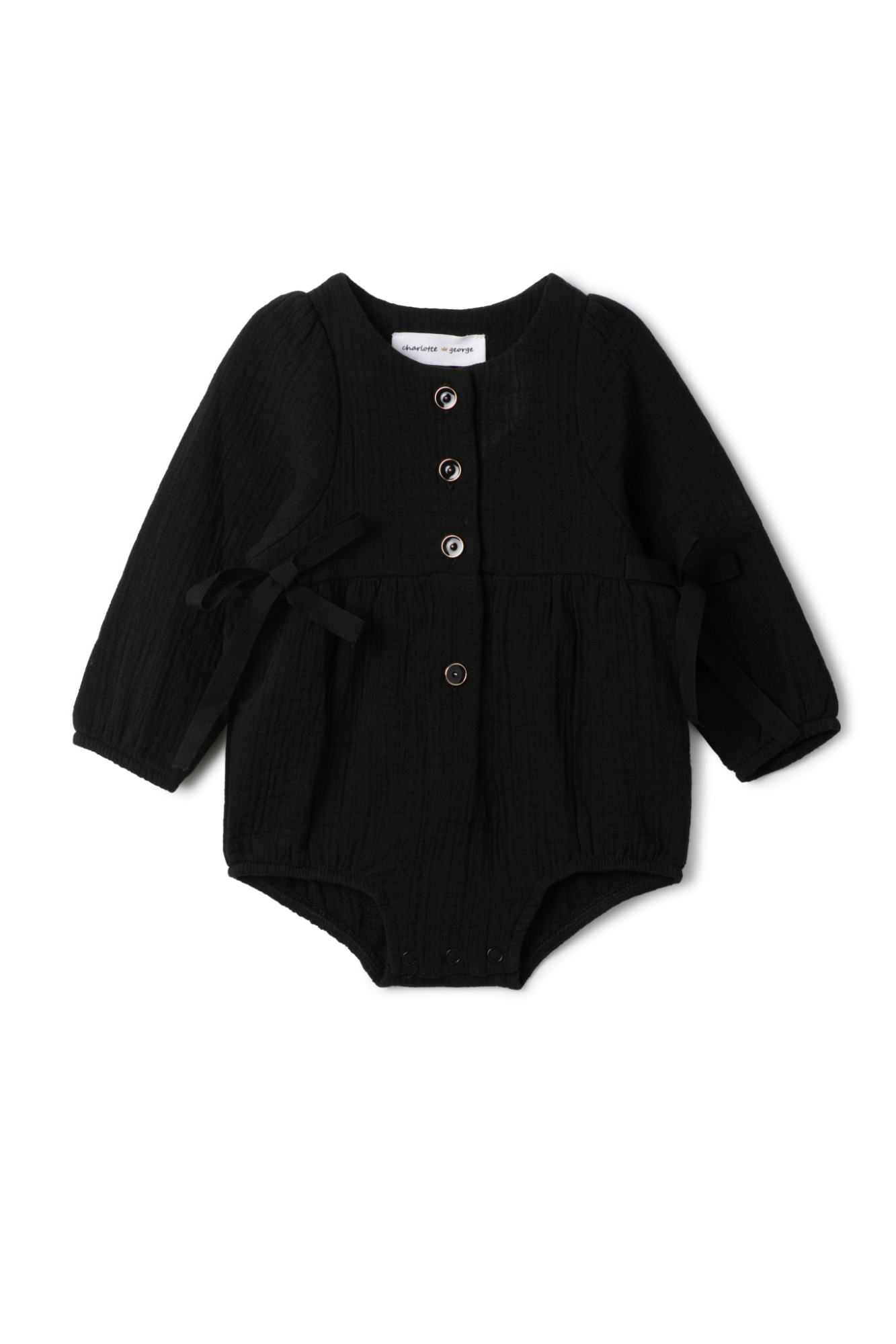 Woven Ribbon Bubble in Black by Charlotte & George