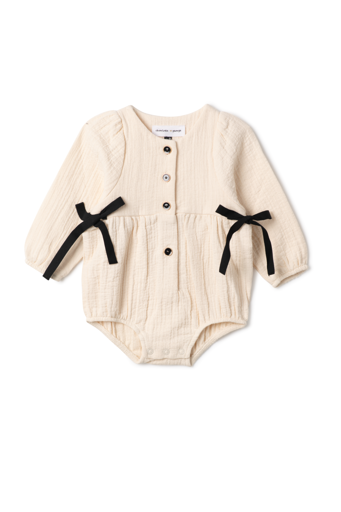 Woven Ribbon Bubble in Off White by Charlotte & George