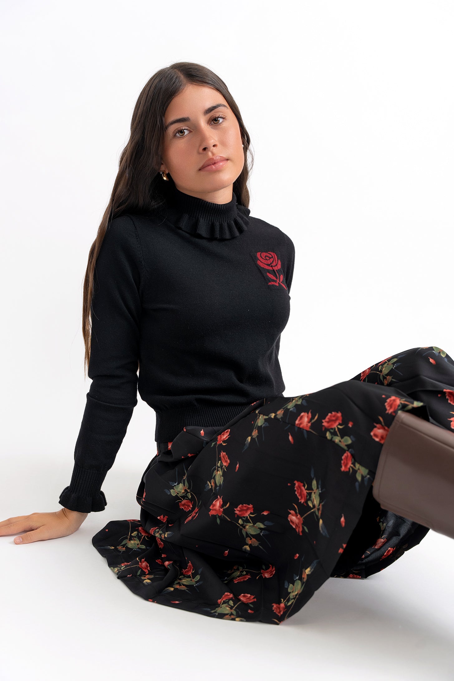 Woven Print Knit Set in by Clô