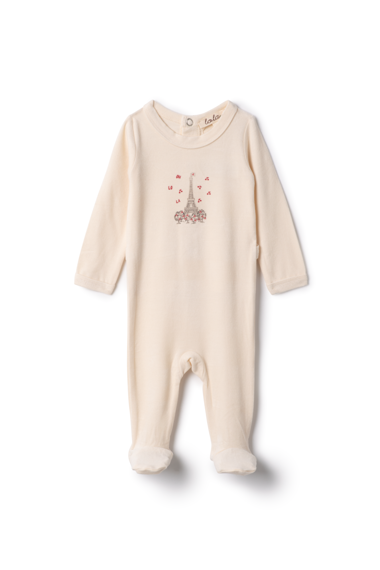 Eiffel Tower Print Onesie in Cream by Lola