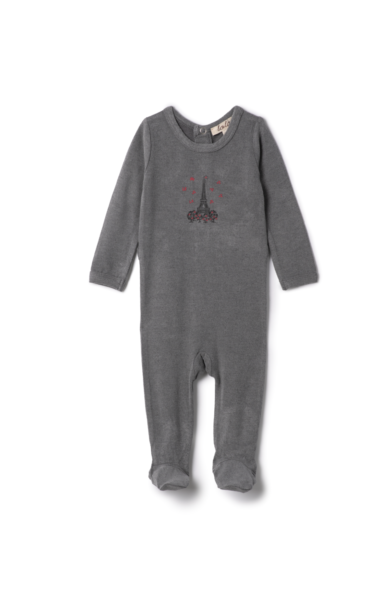 Eiffel Tower Print Onesie in Grey Mix by Lola