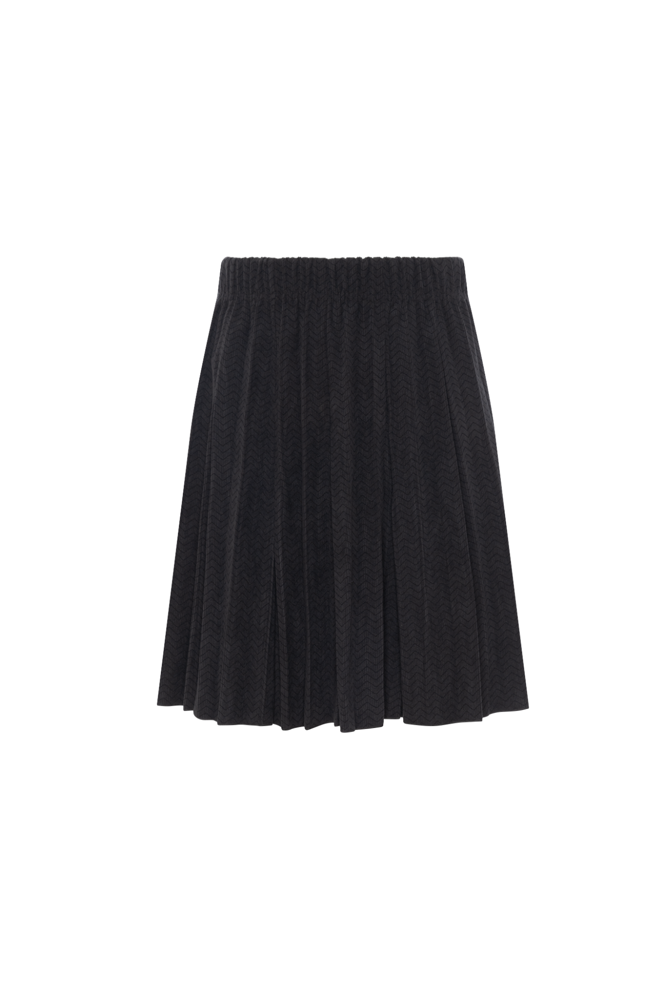 Corduroy Crinkle Pleating Skirt in Grey by FYI