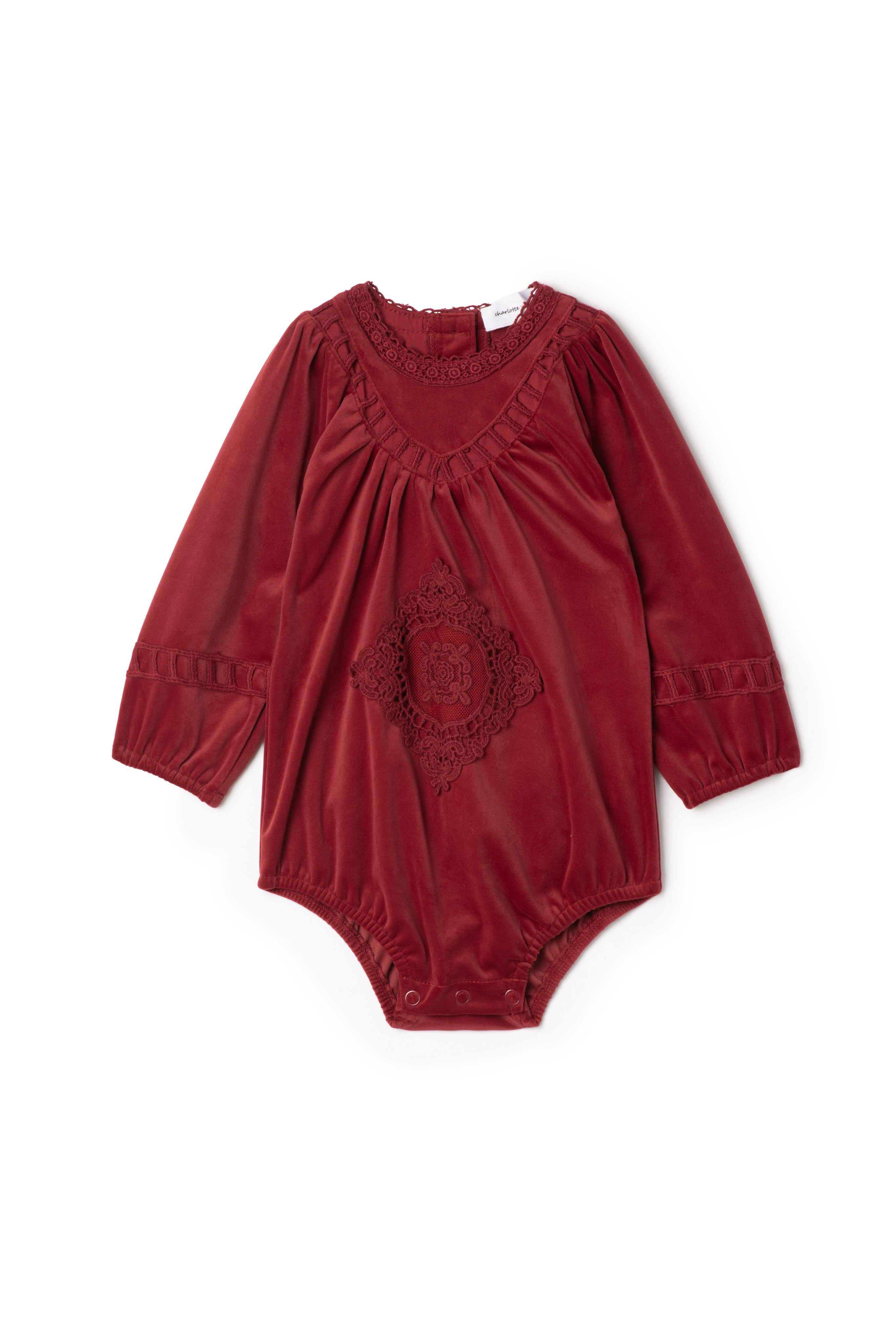 Velvet Lace Bubble in Burgandy by Charlotte & George