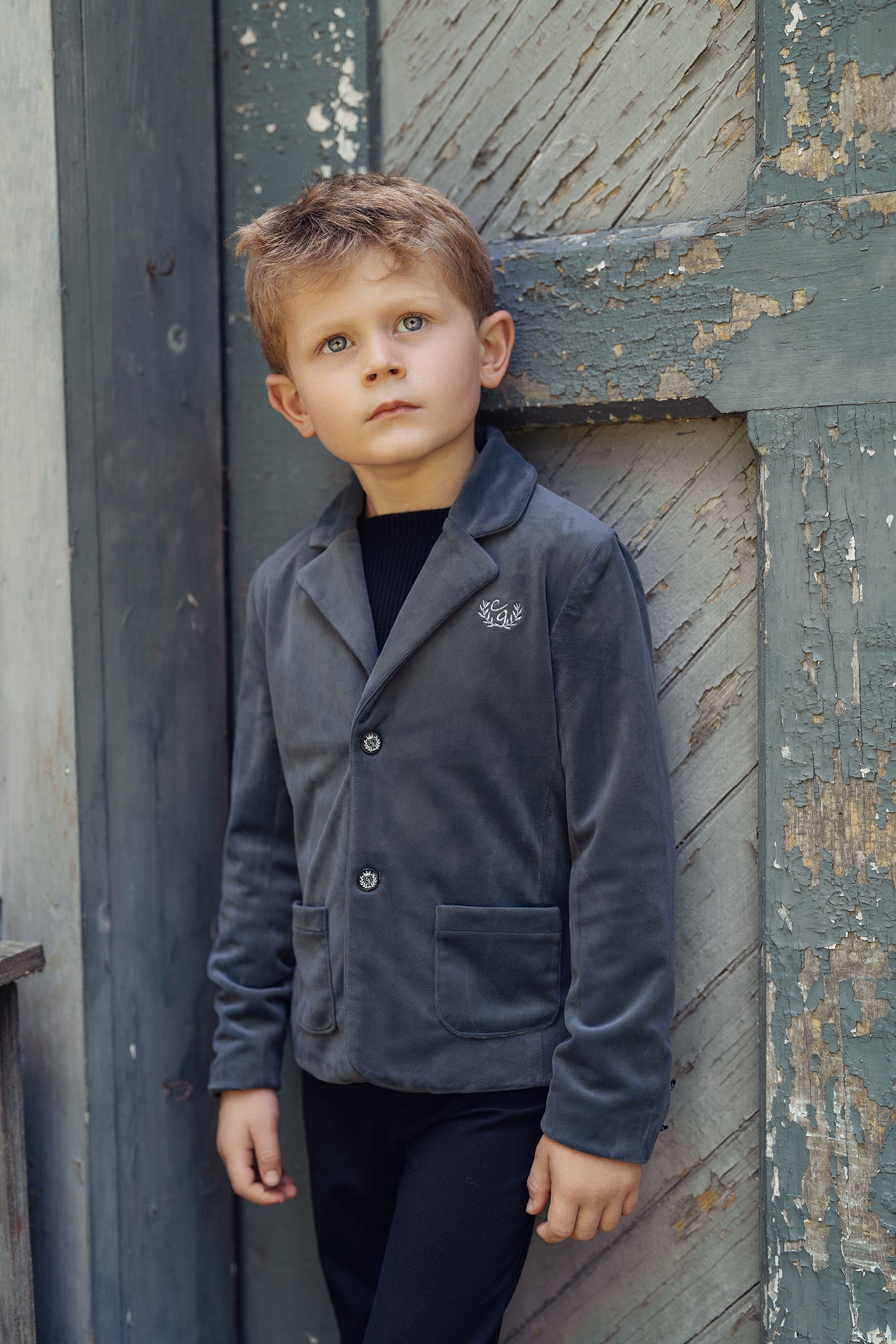 Crest Embroidered Jacket in by Charlotte & George