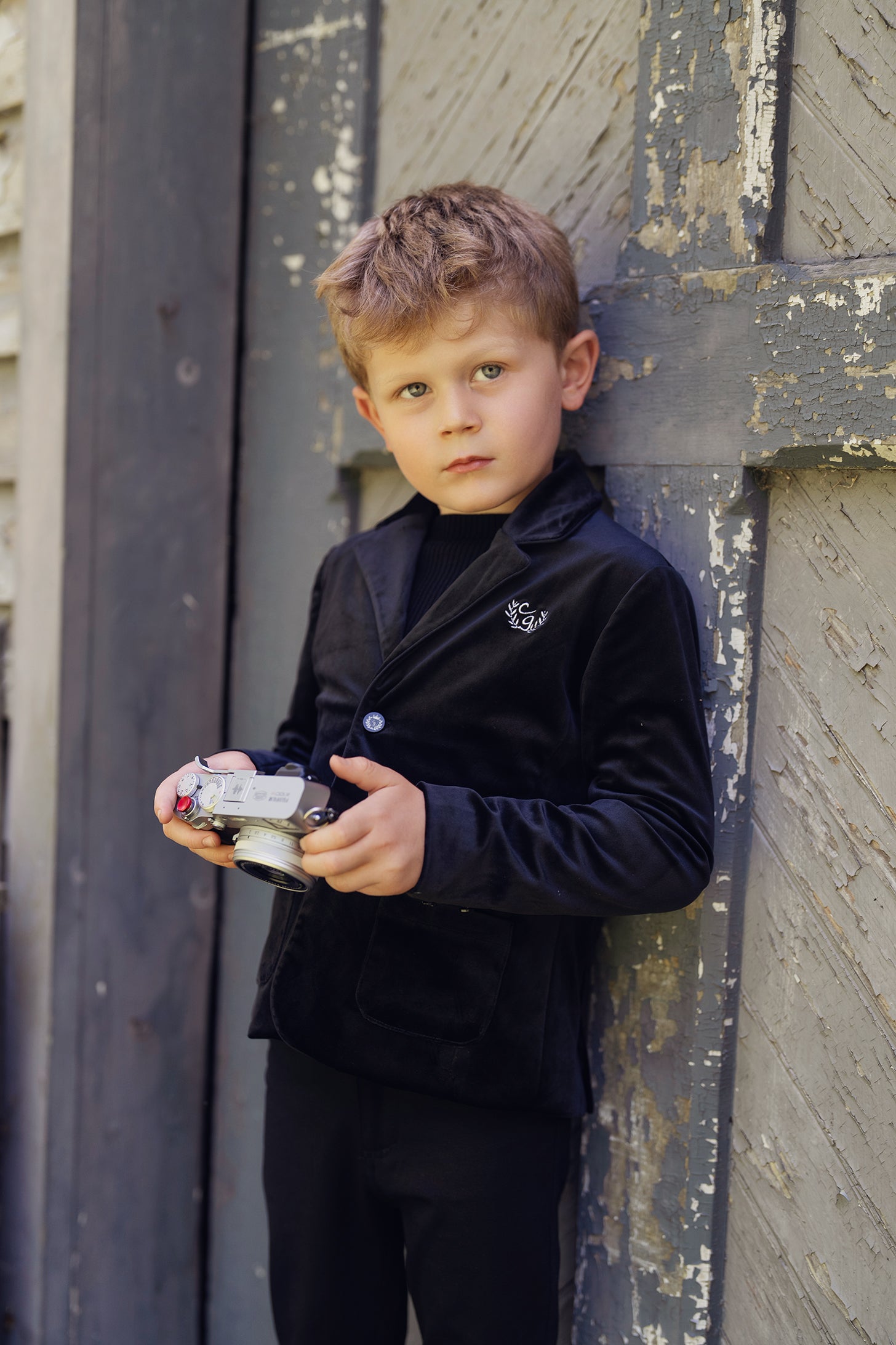 Crest Embroidered Jacket in by Charlotte & George