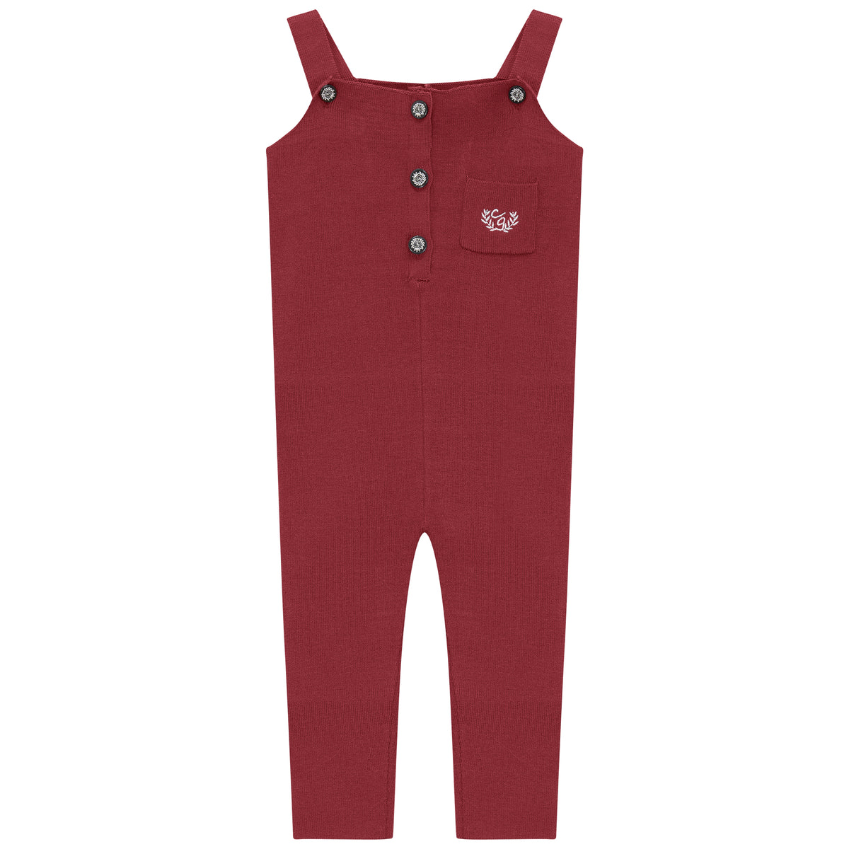 Crest Embroidery Knit Overall in by Charlotte & George