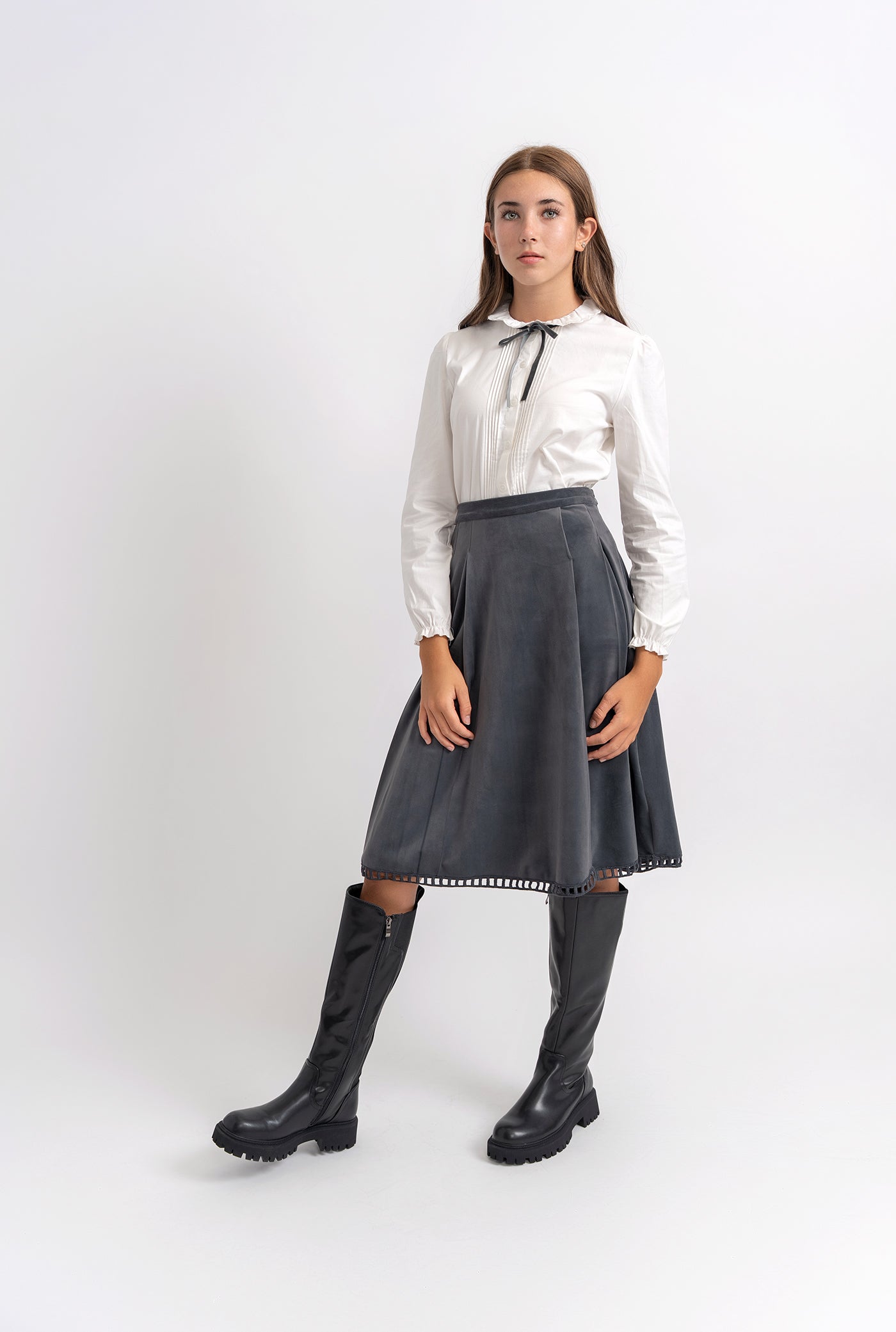 Velvet Skirt in by Charlotte & George