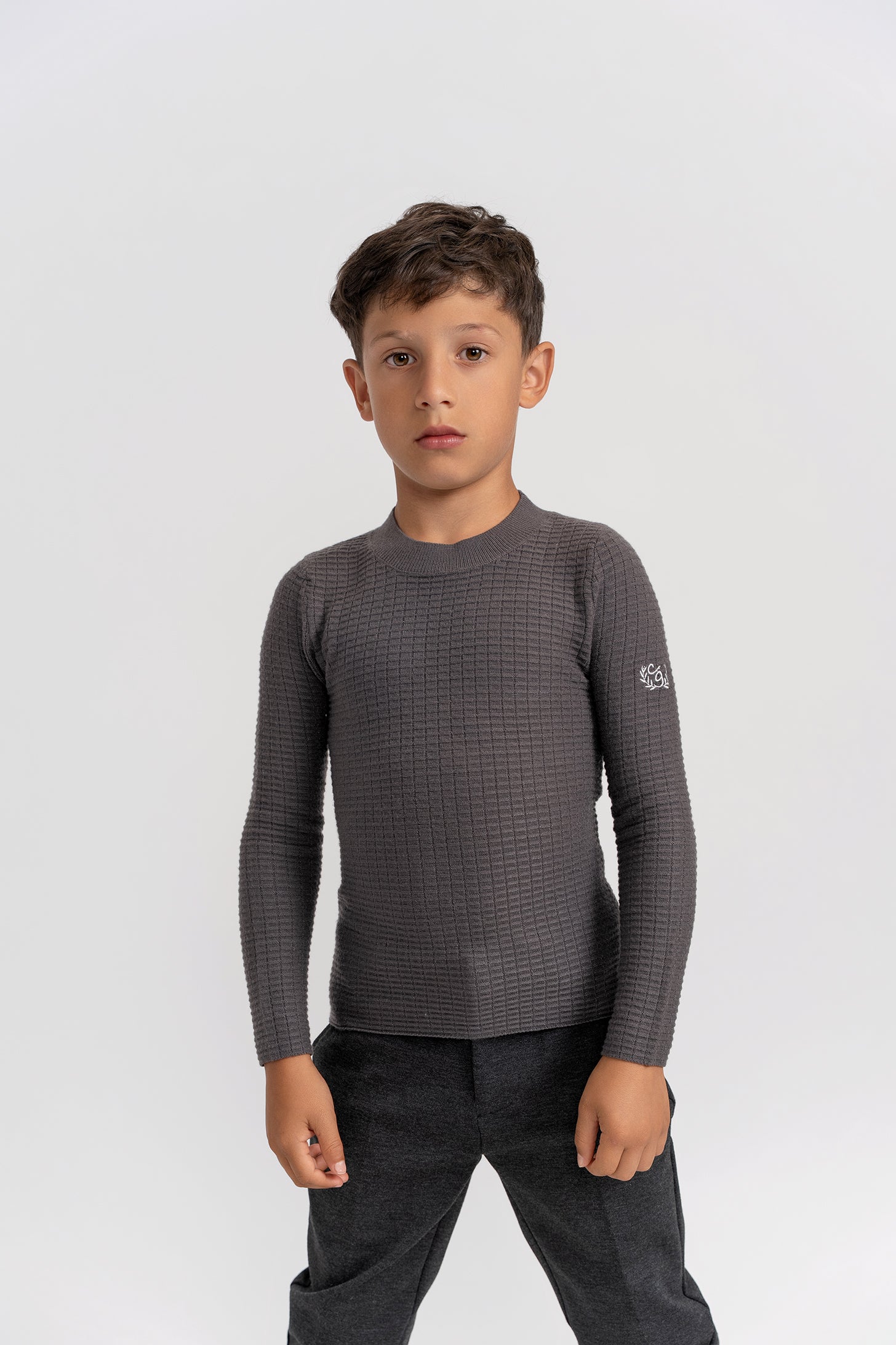 Mock Neck Knit Top in by Charlotte & George