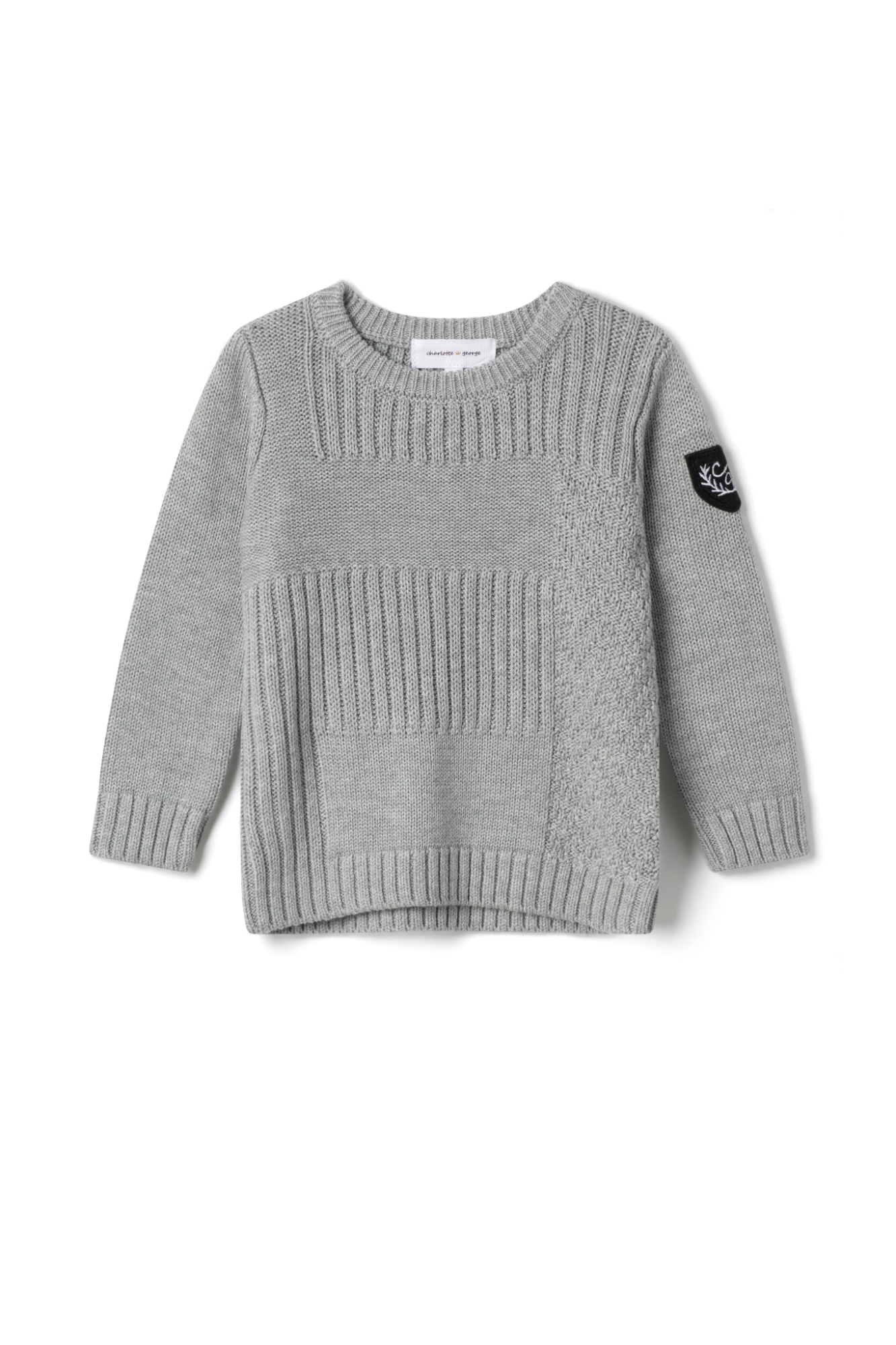 Multi Knit Sweater in Grey Mix by Charlotte & George