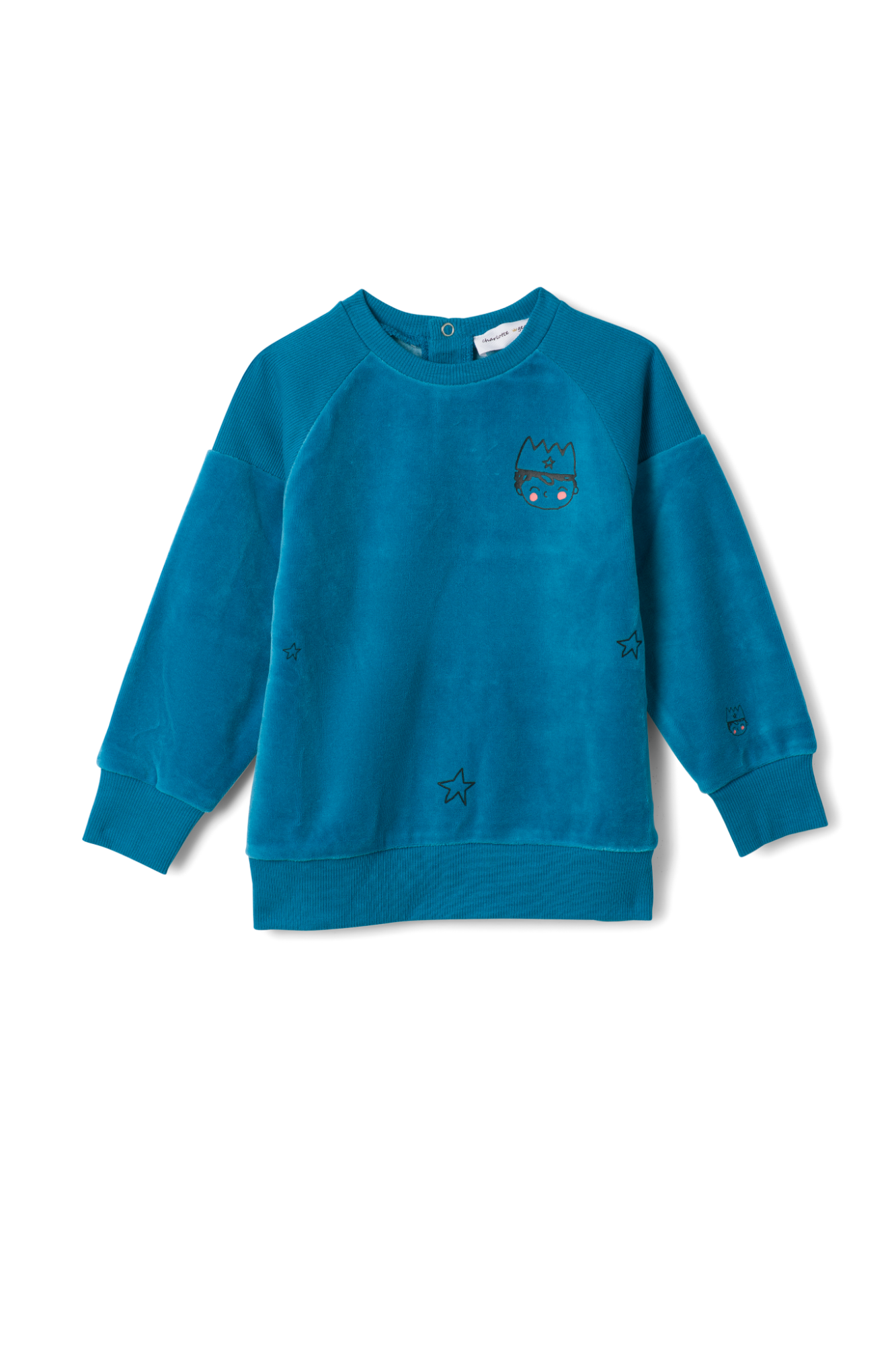 Prince Print Sweatshirt in Blue Jay by Charlotte & George