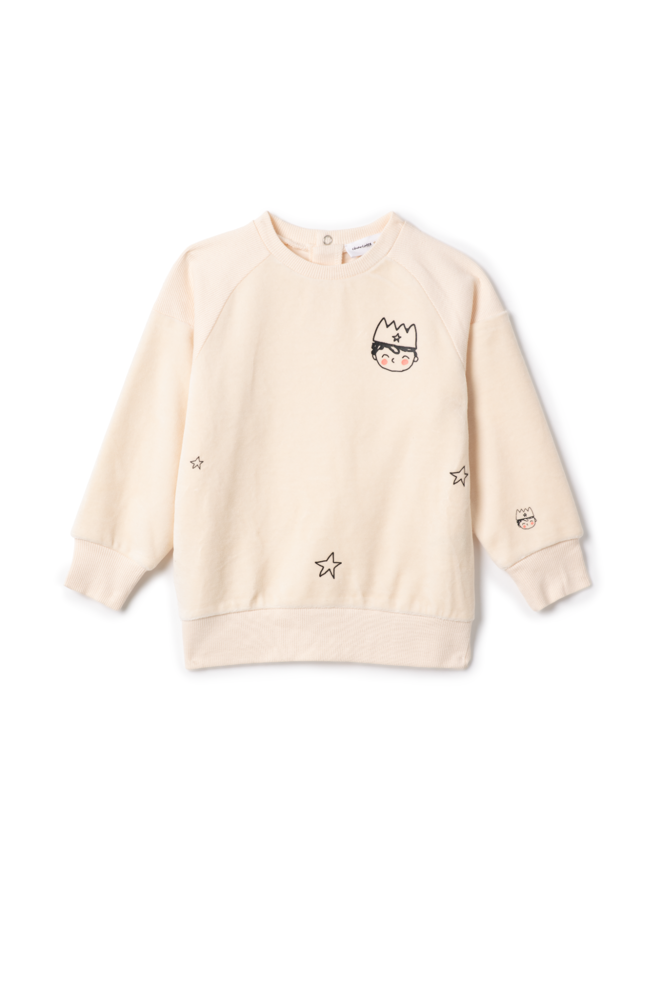 Prince Print Sweatshirt in Cream by Charlotte & George