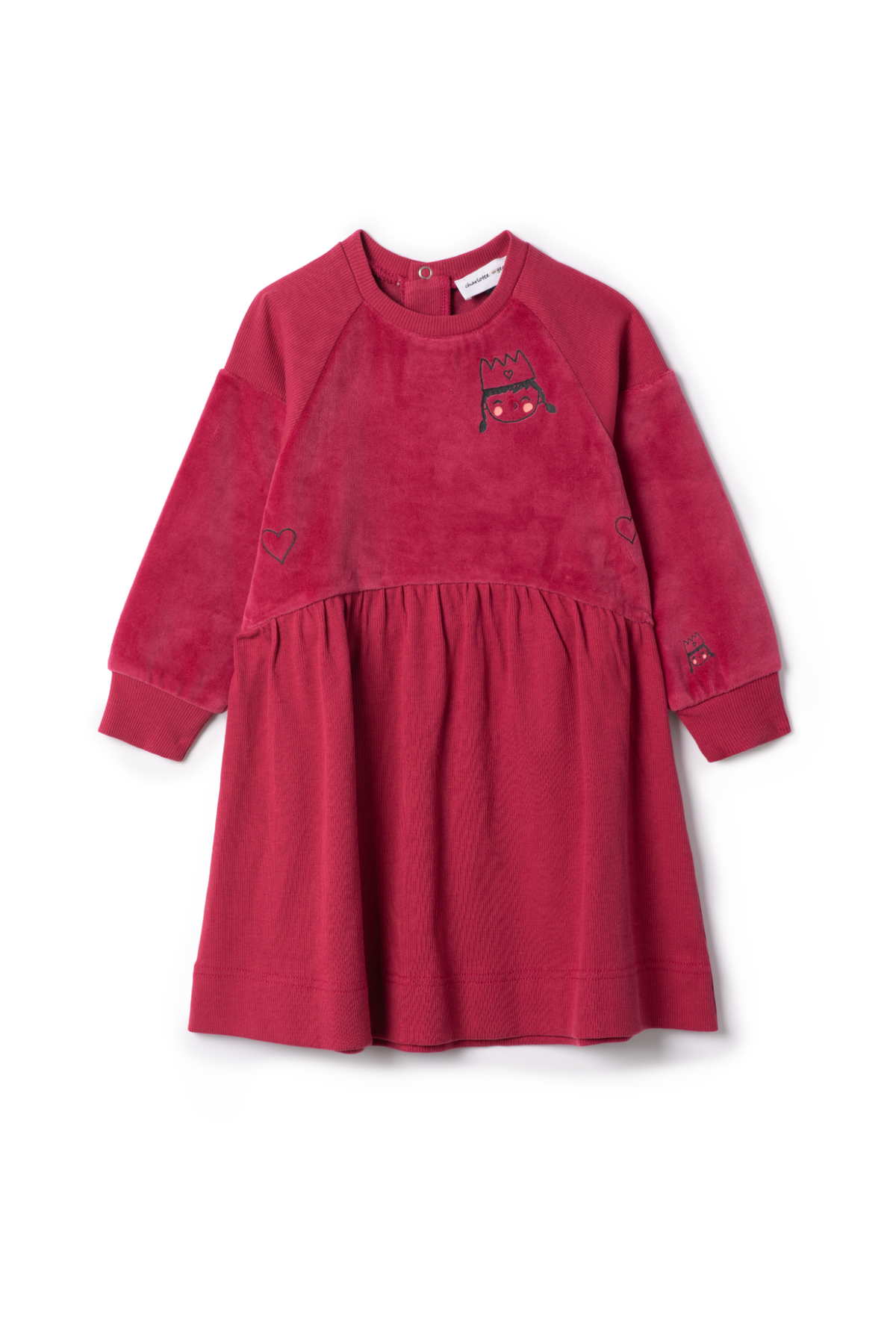 Princess Print Dress in Berry by Charlotte & George