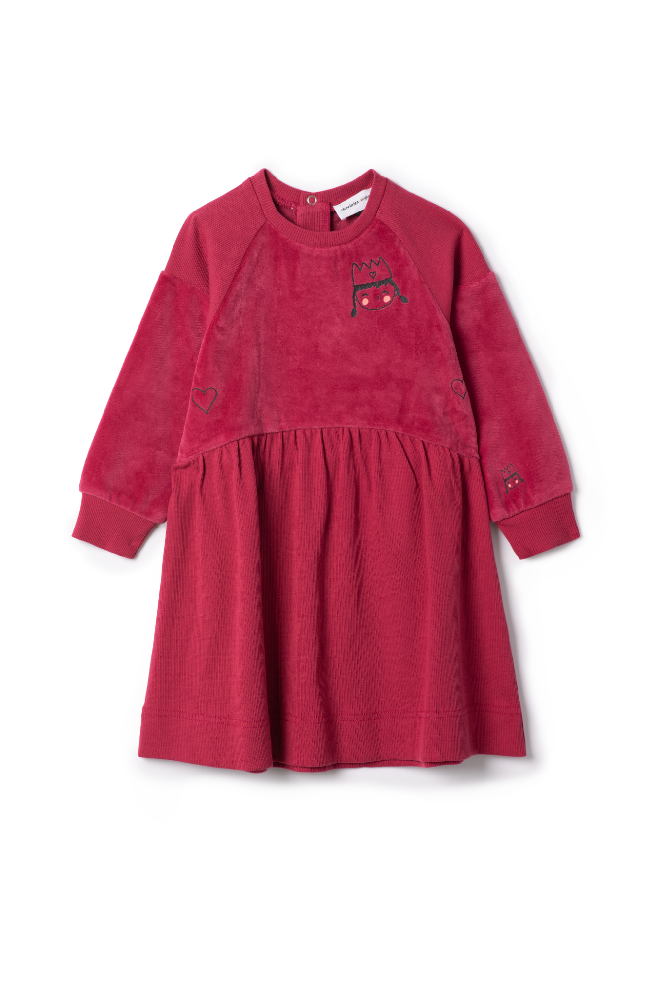 Princess Print Dress in Berry by Charlotte & George