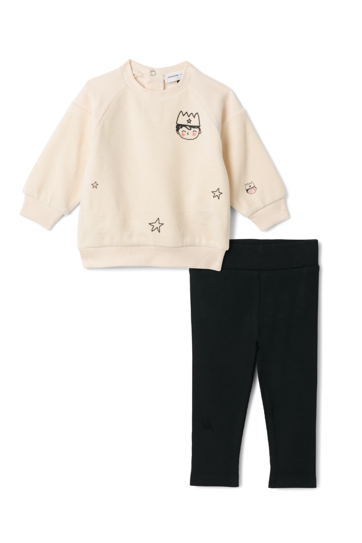 Prince print Set in Cream by Charlotte & George
