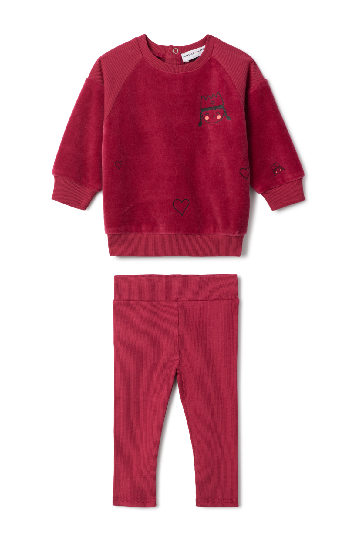 Princess Print Set in Berry by Charlotte & George