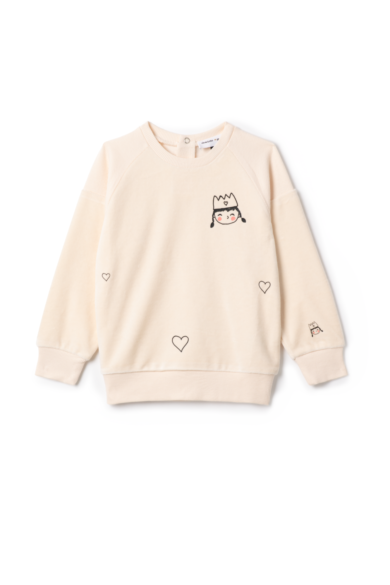Princess Print Sweatshirt in Cream by Charlotte & George