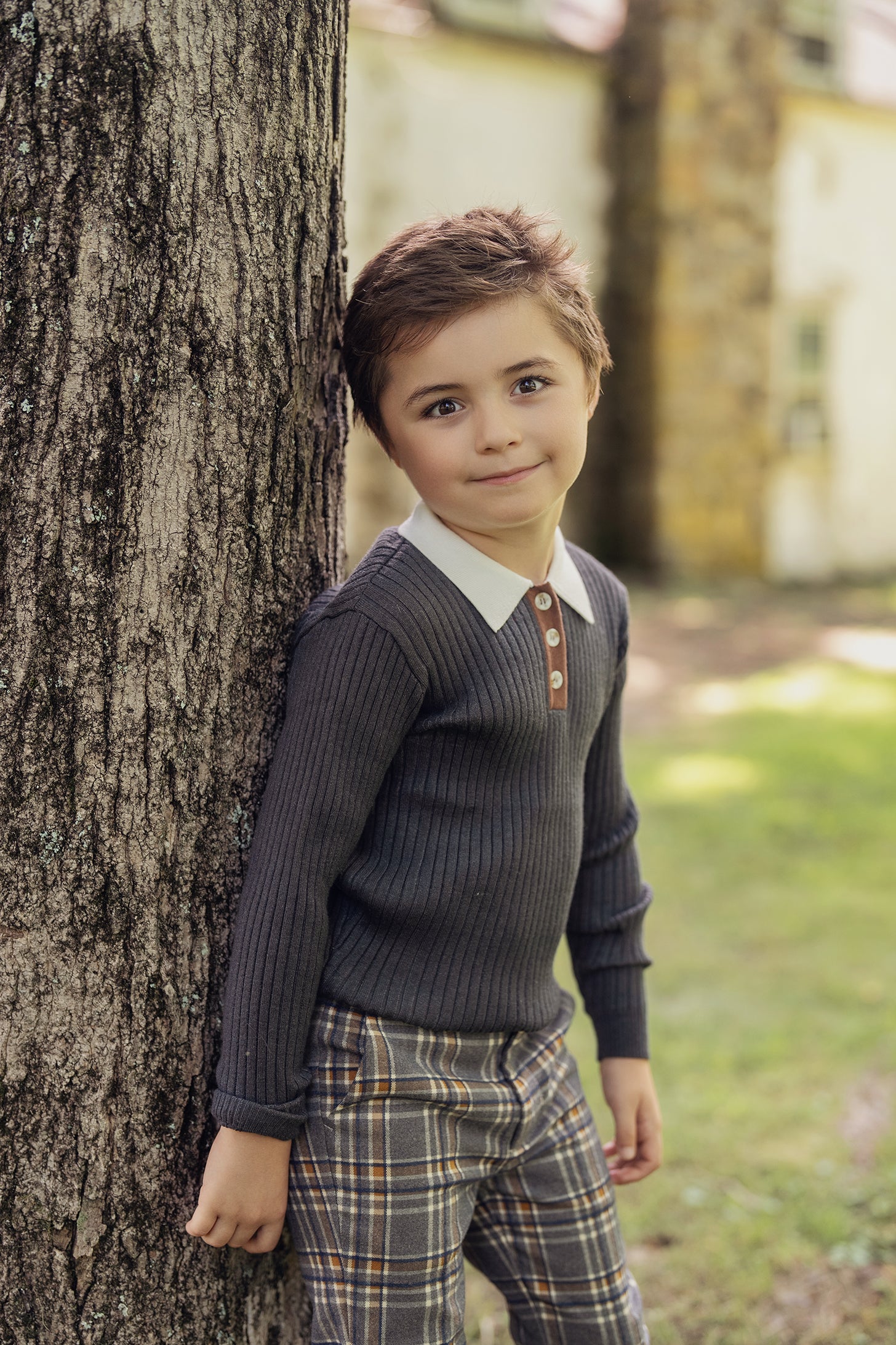 Multi Polo Rib Sweater in by Clô