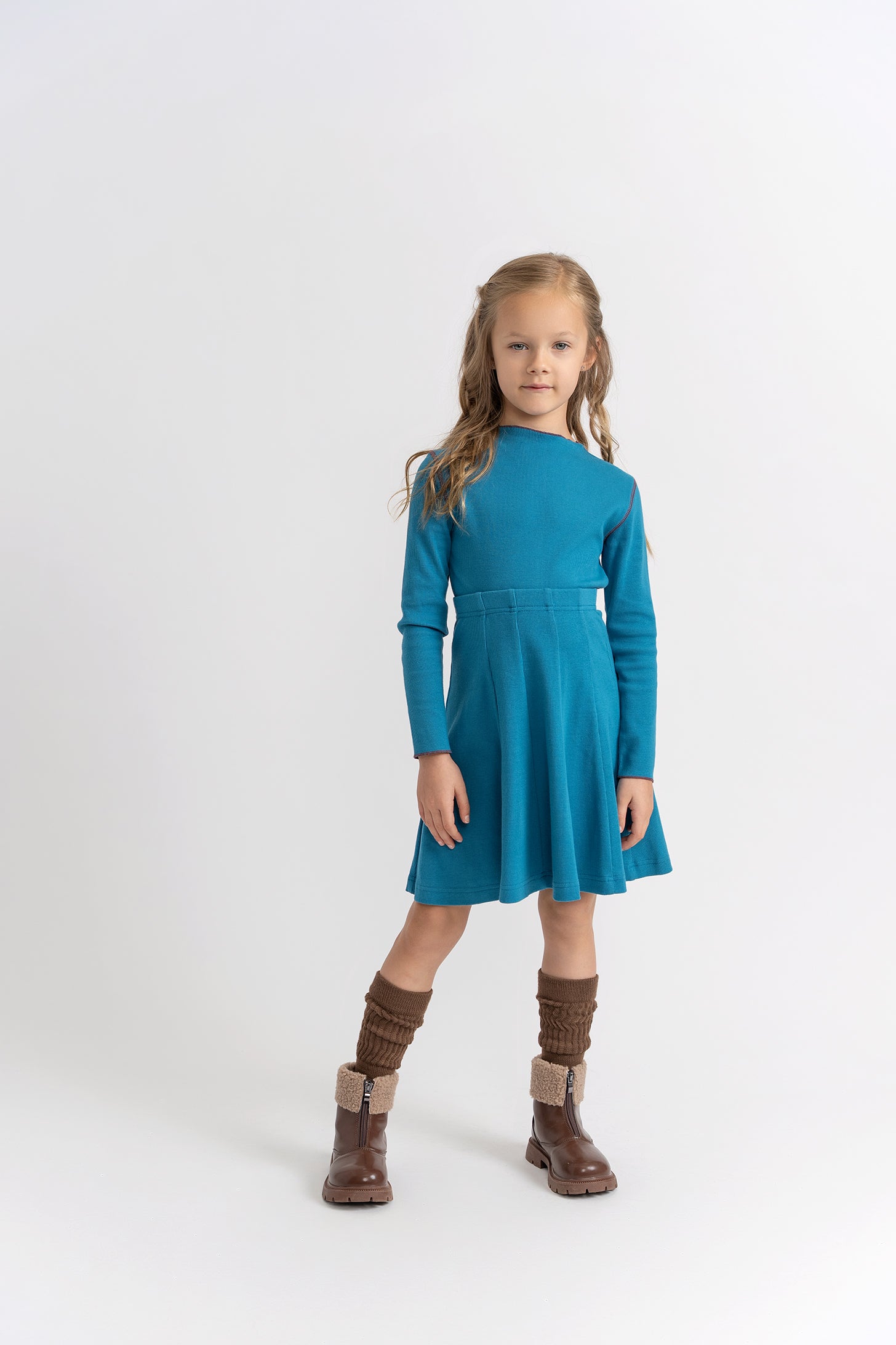 Ribbed Panel Skirt in by FYI