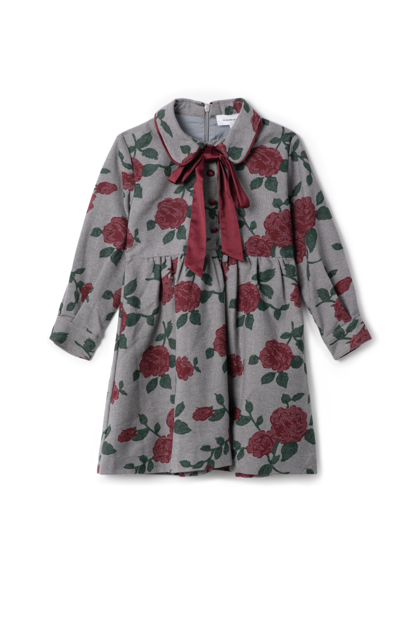 Printed Woven Dress in Grey by Charlotte & George