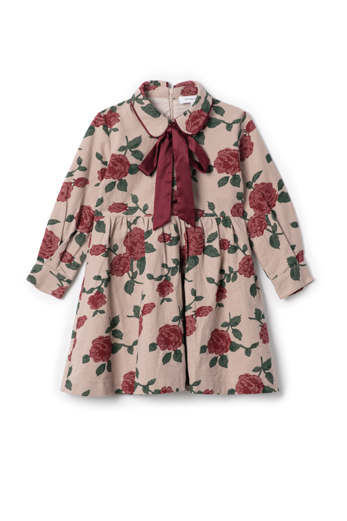 Printed Woven Dress in Taupe by Charlotte & George