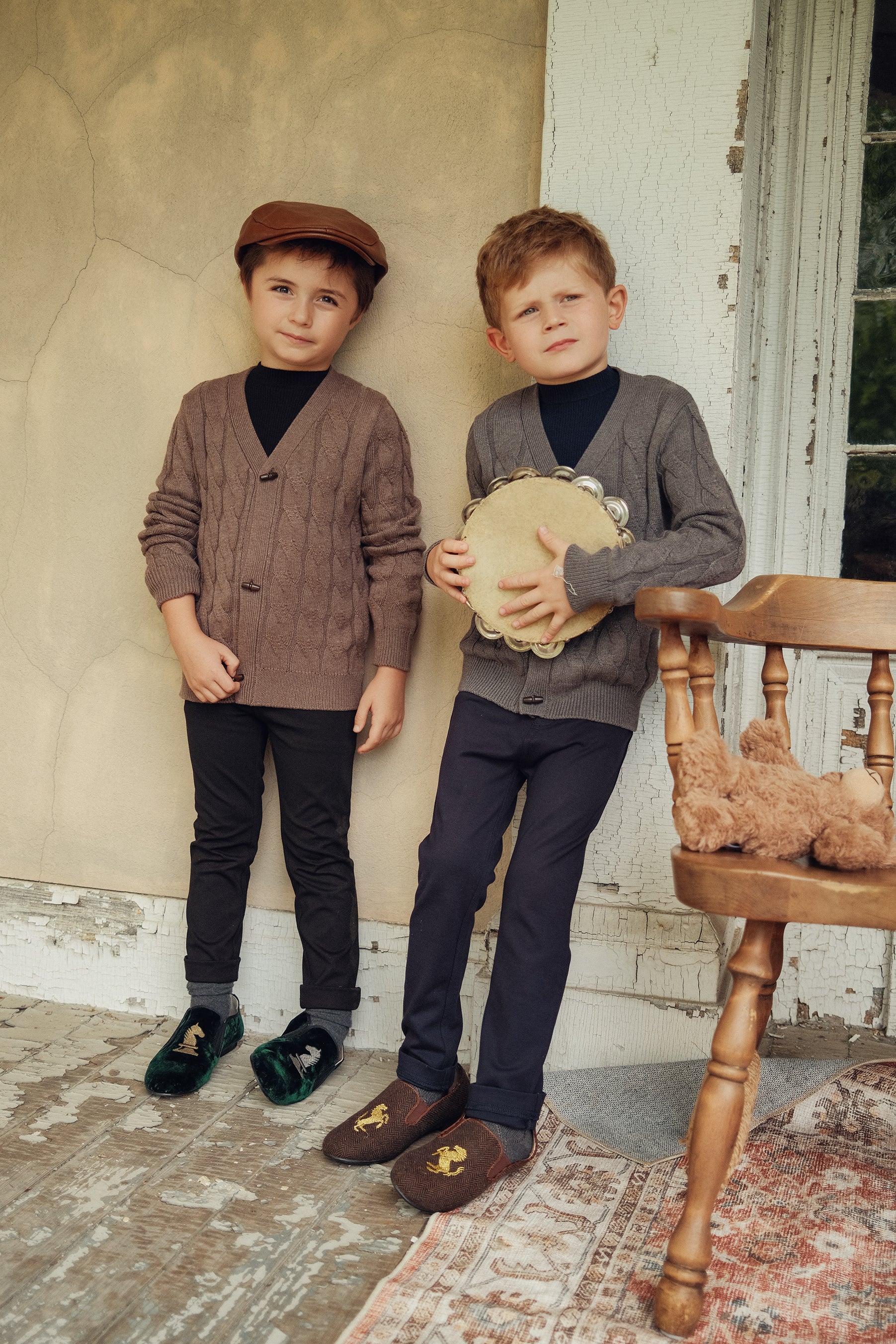 Cable Knit Cardigan Sweater in by Charlotte & George