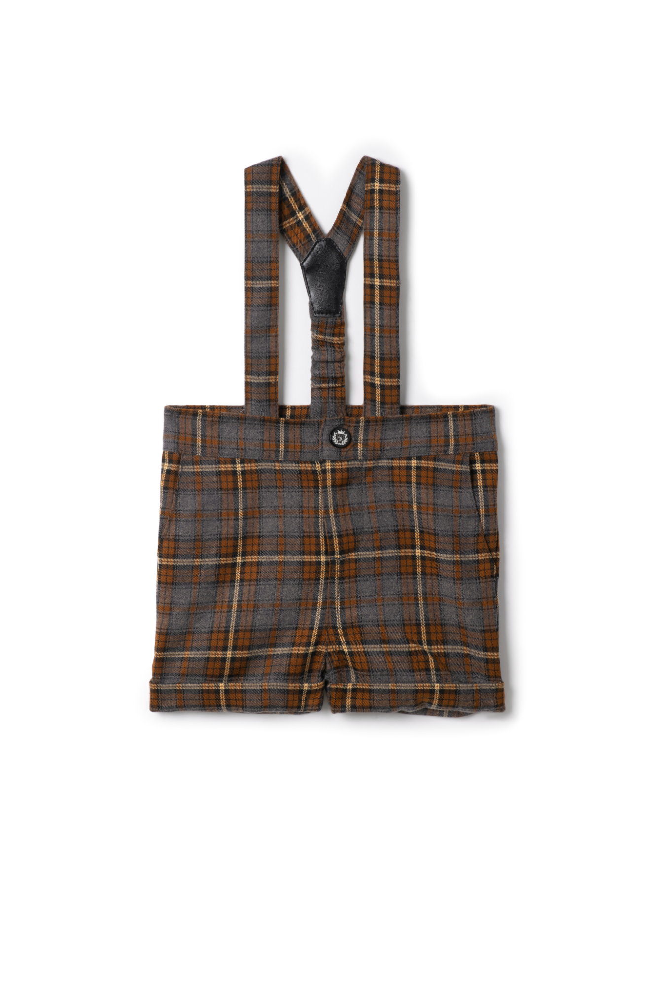 Plaid Overall in Grey by Charlotte & George
