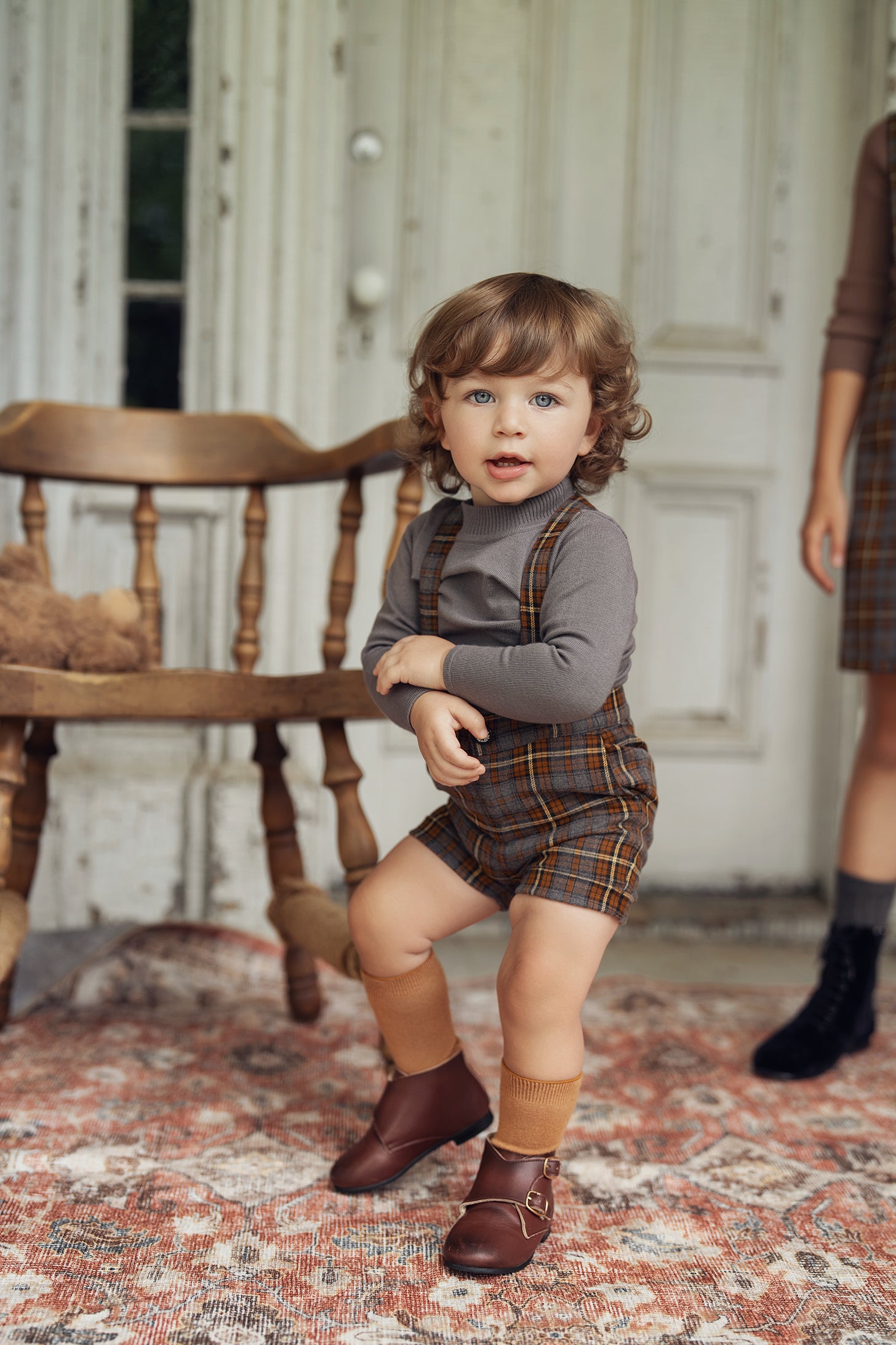 Plaid Overall in by Charlotte & George