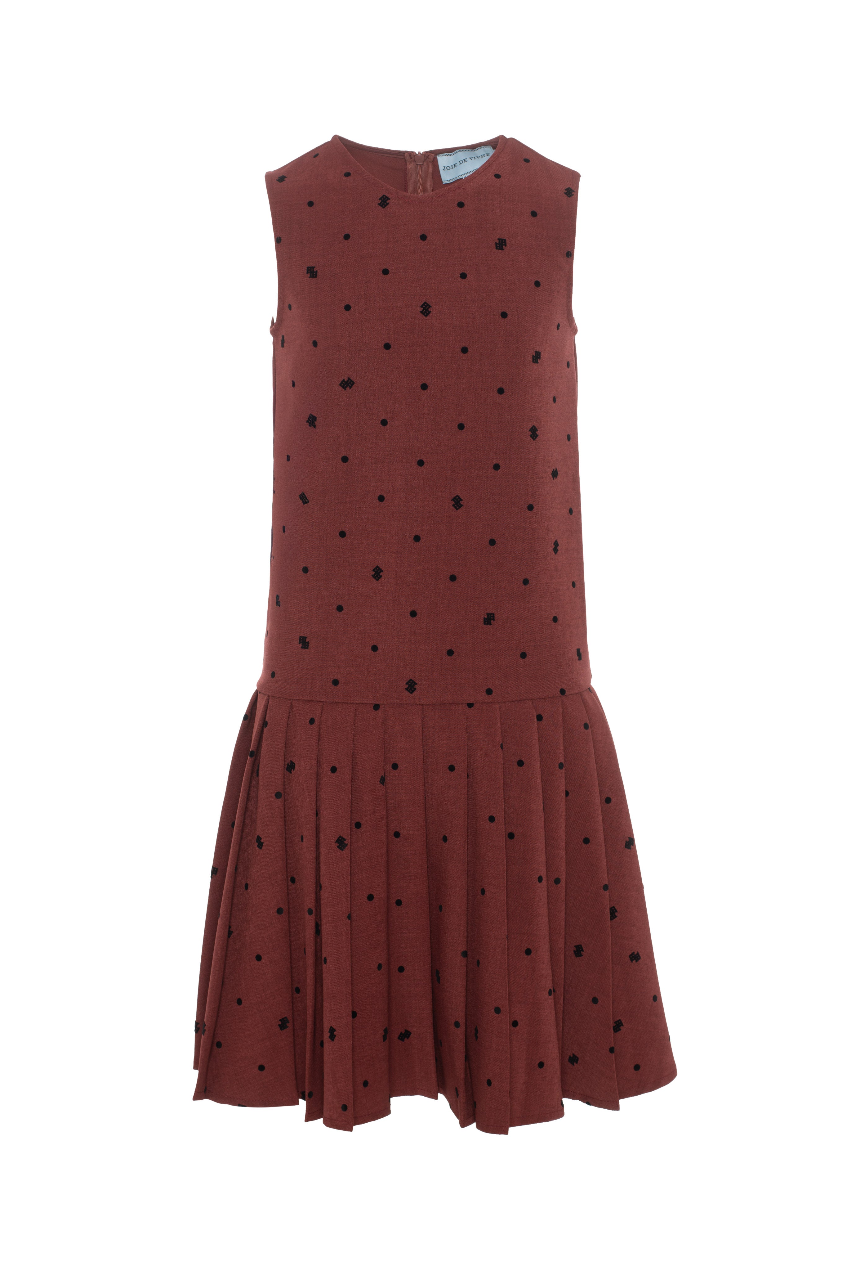 Pleated Jumper in Rust by Joie De Vivre