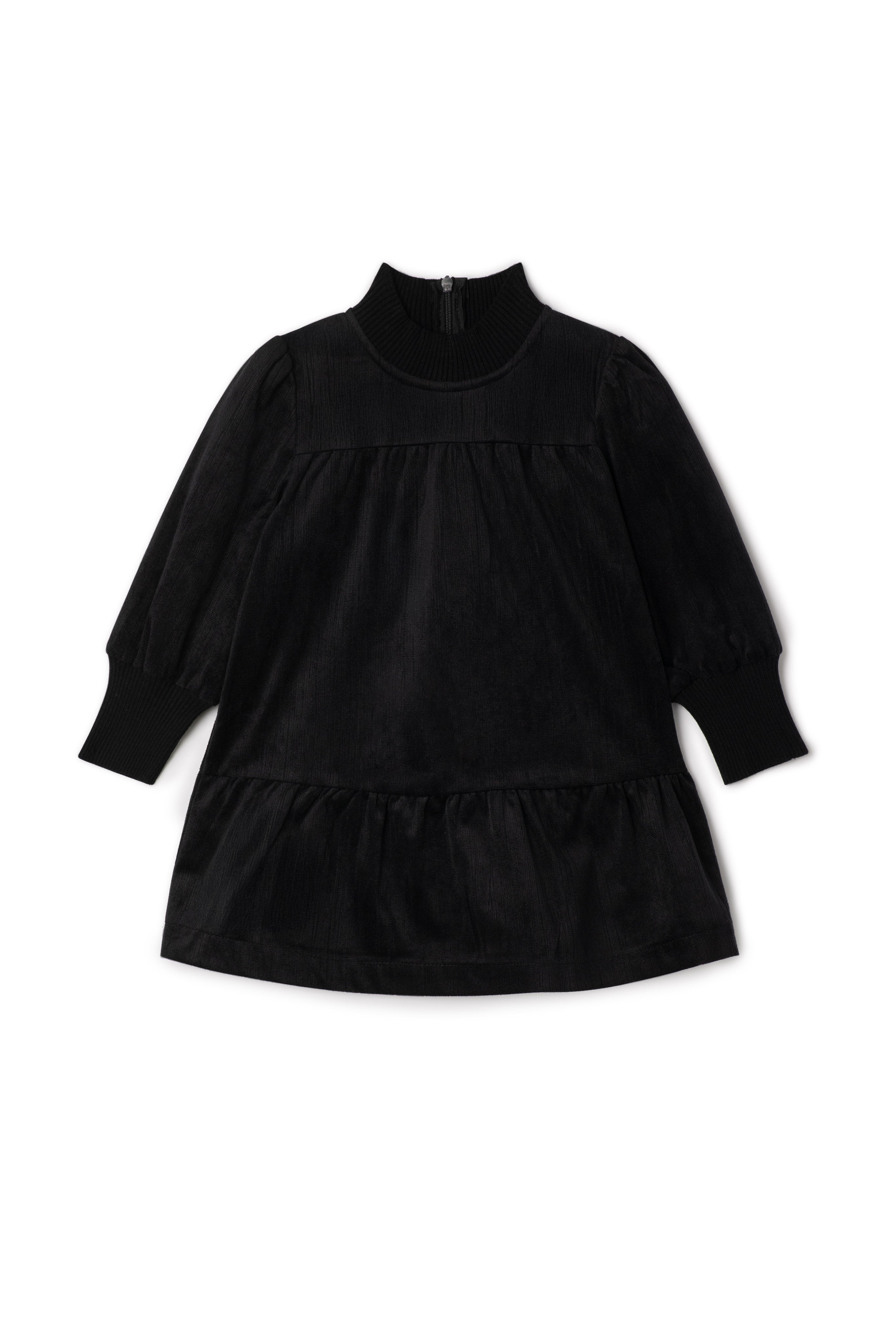 Textured Velvet Dress in Black by Charlotte & George