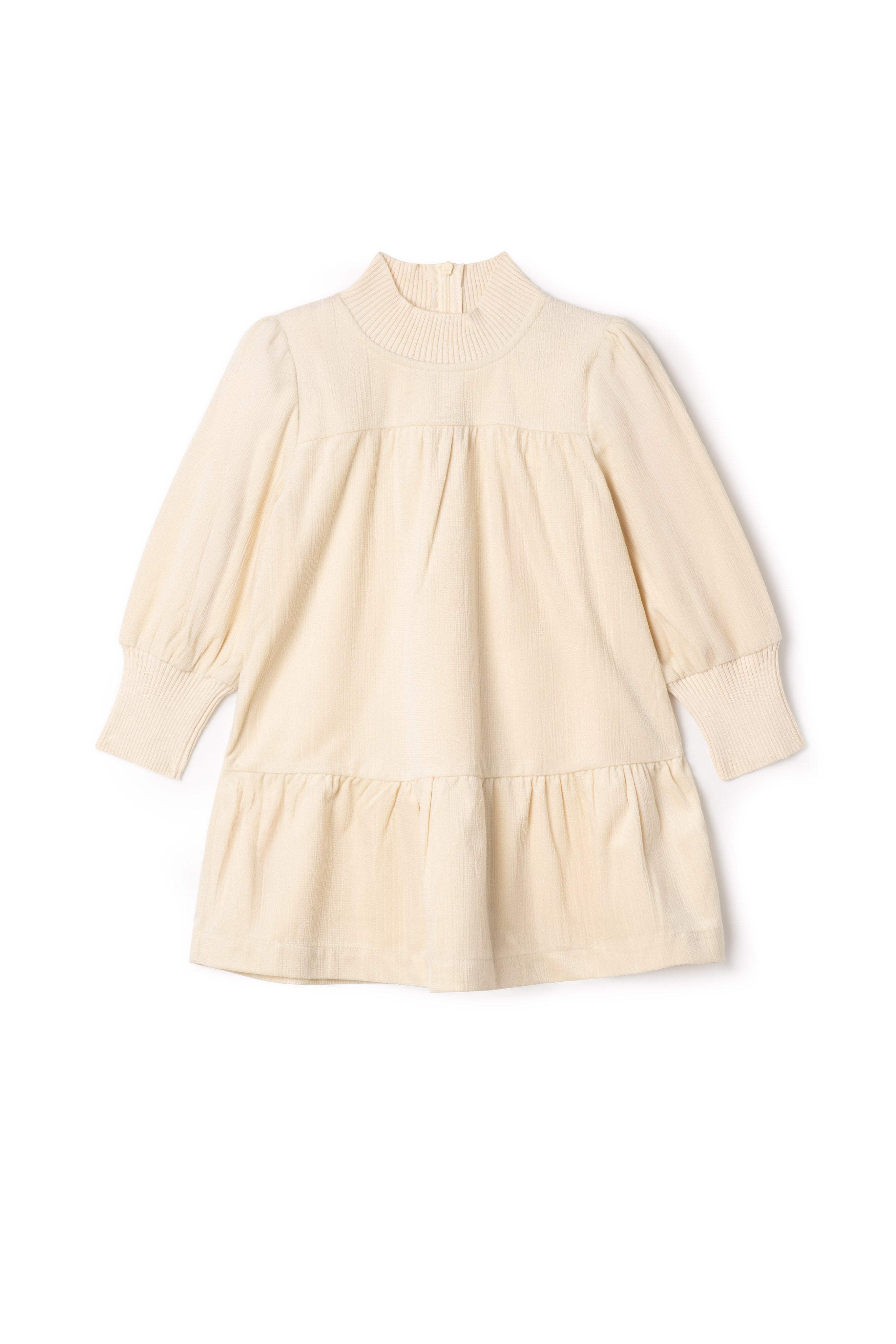 Textured Velvet Dress in Cream by Charlotte & George