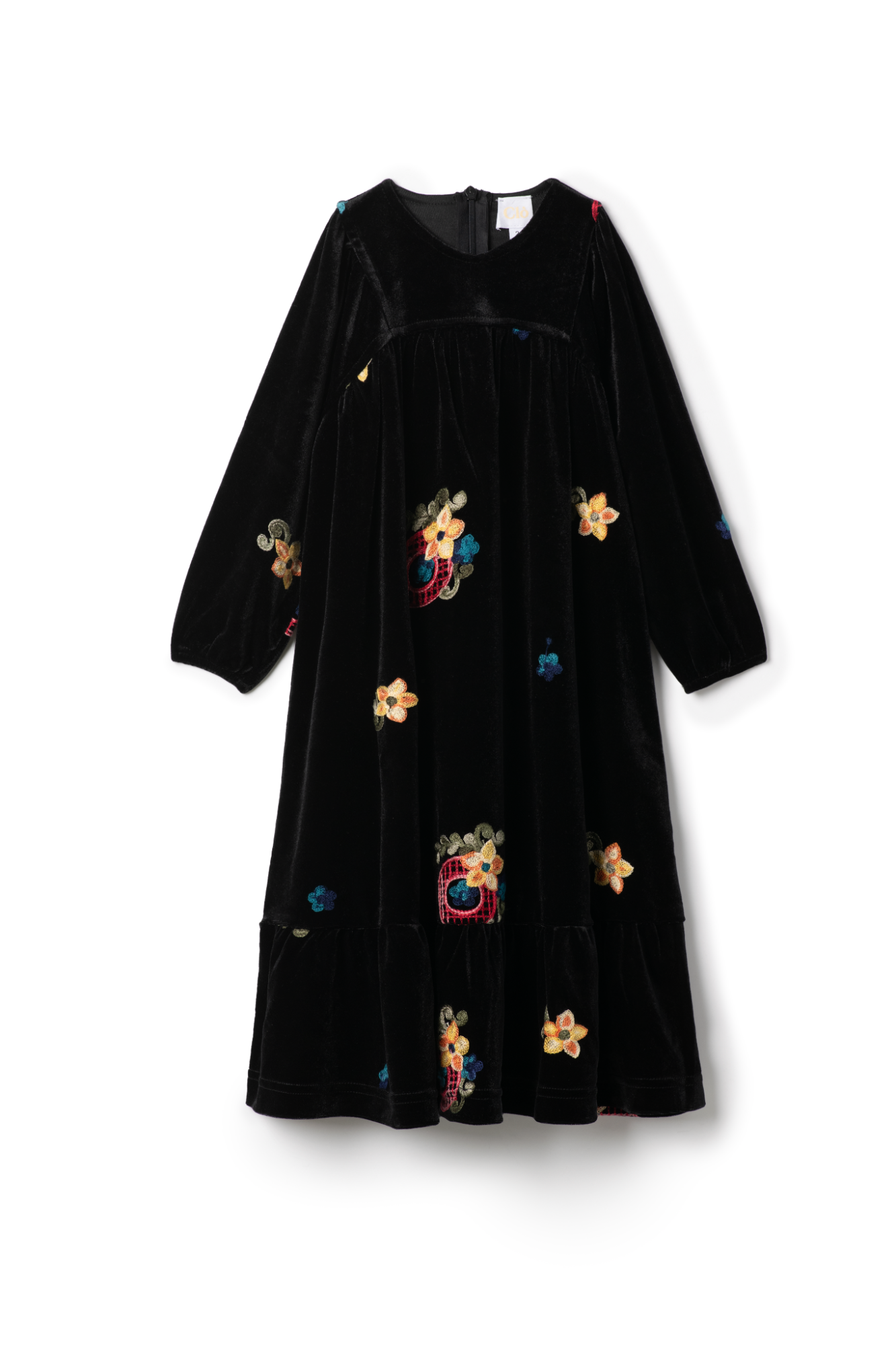 Velour Maxi Robe in Black by Clô