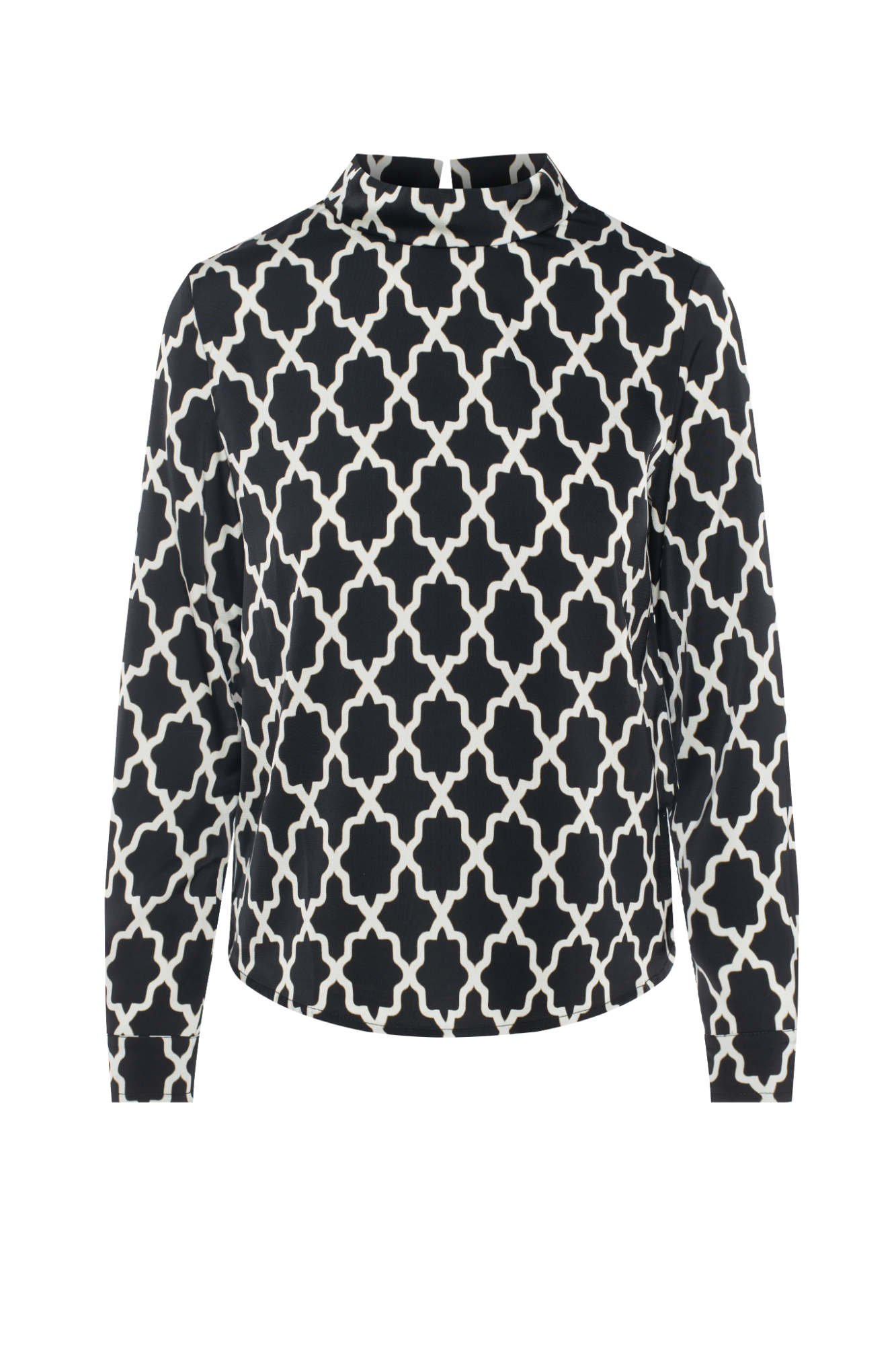 Button Down Printed Blouse in Black by Aspect