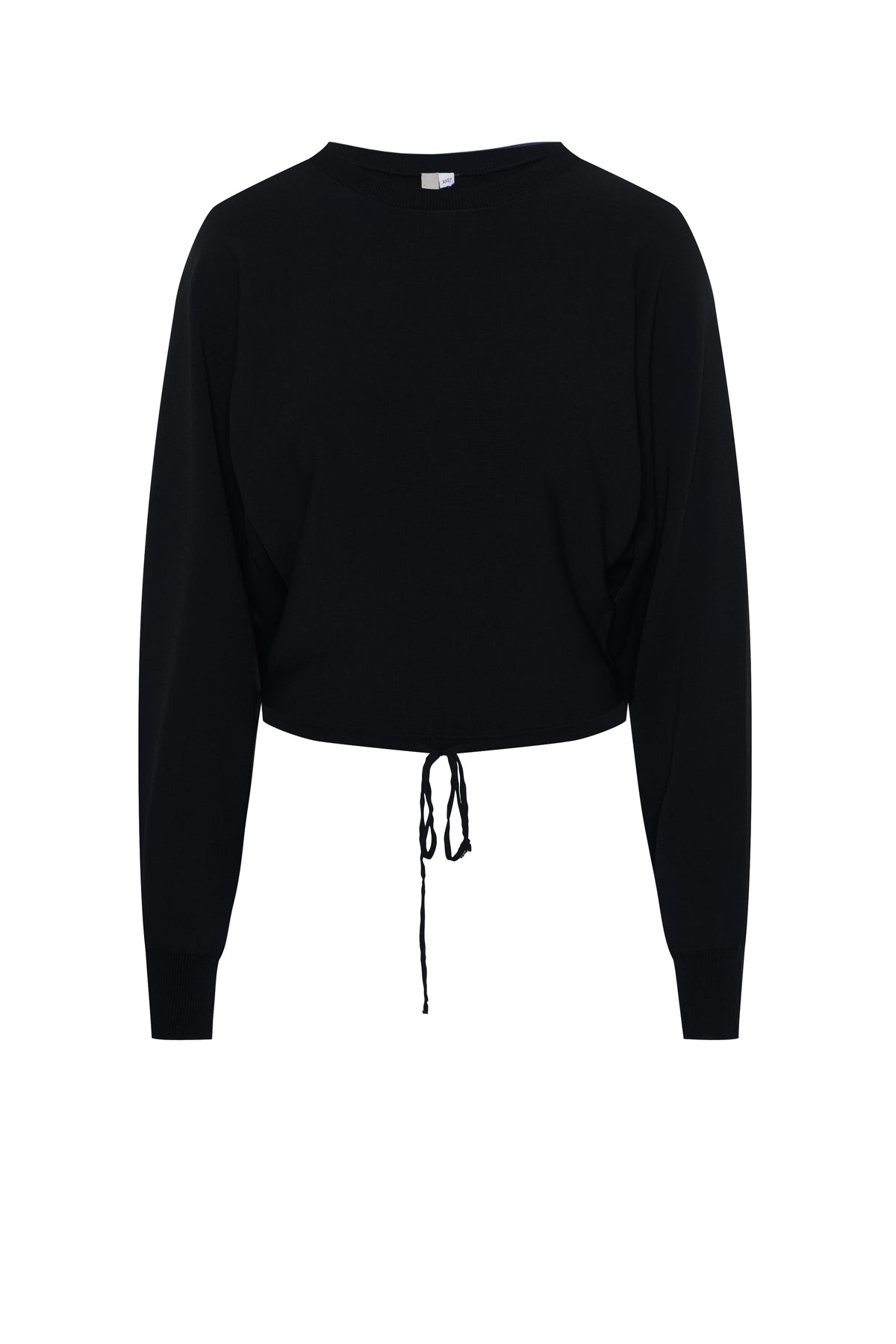Dolman Crop Knit Top in Black by Ginger