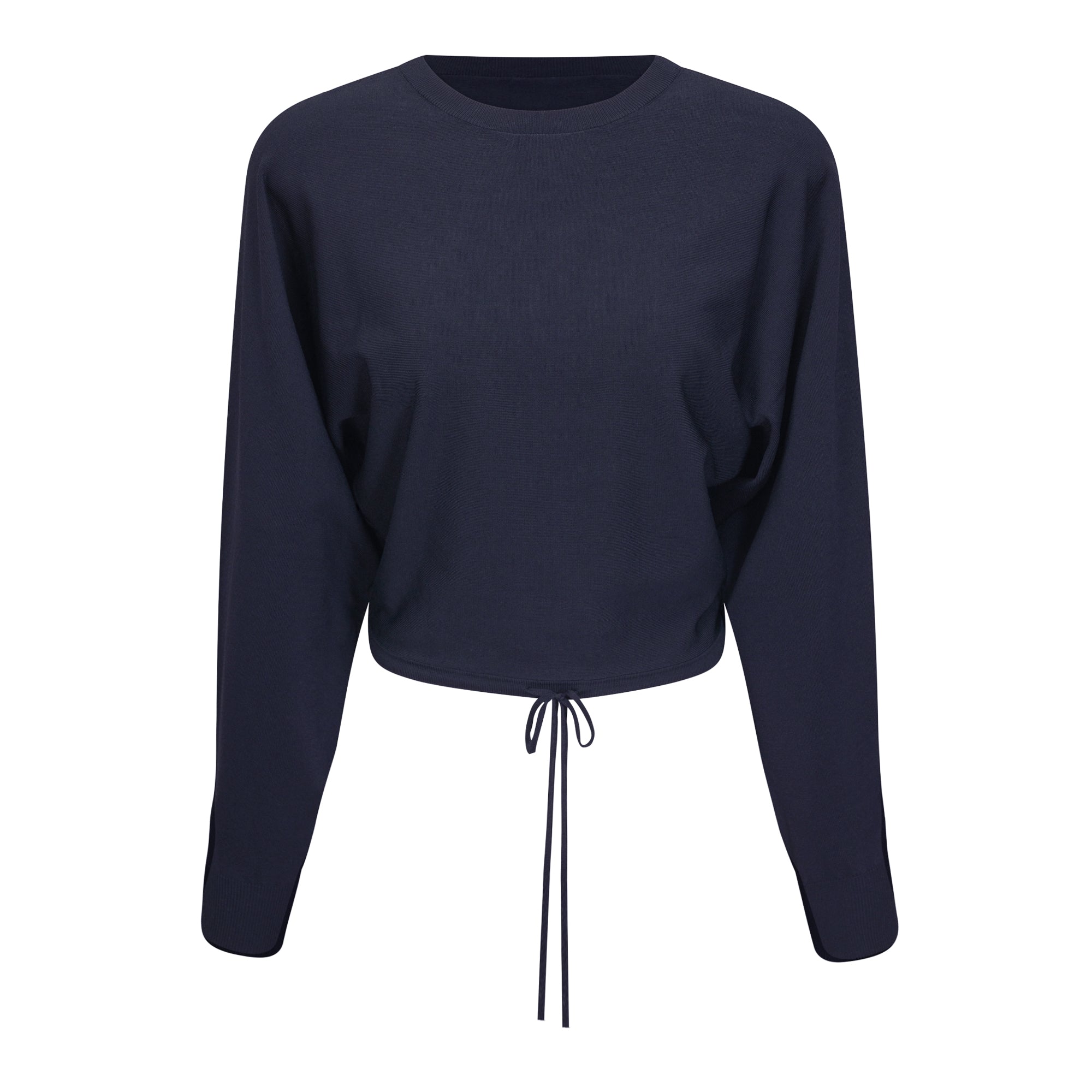 Dolman Crop Knit Top in Navy by Ginger