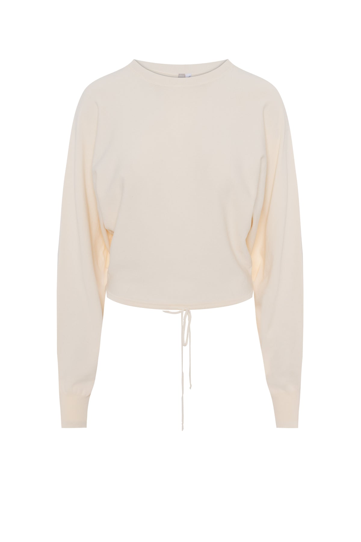 Dolman Crop Knit Top in Off White by Ginger
