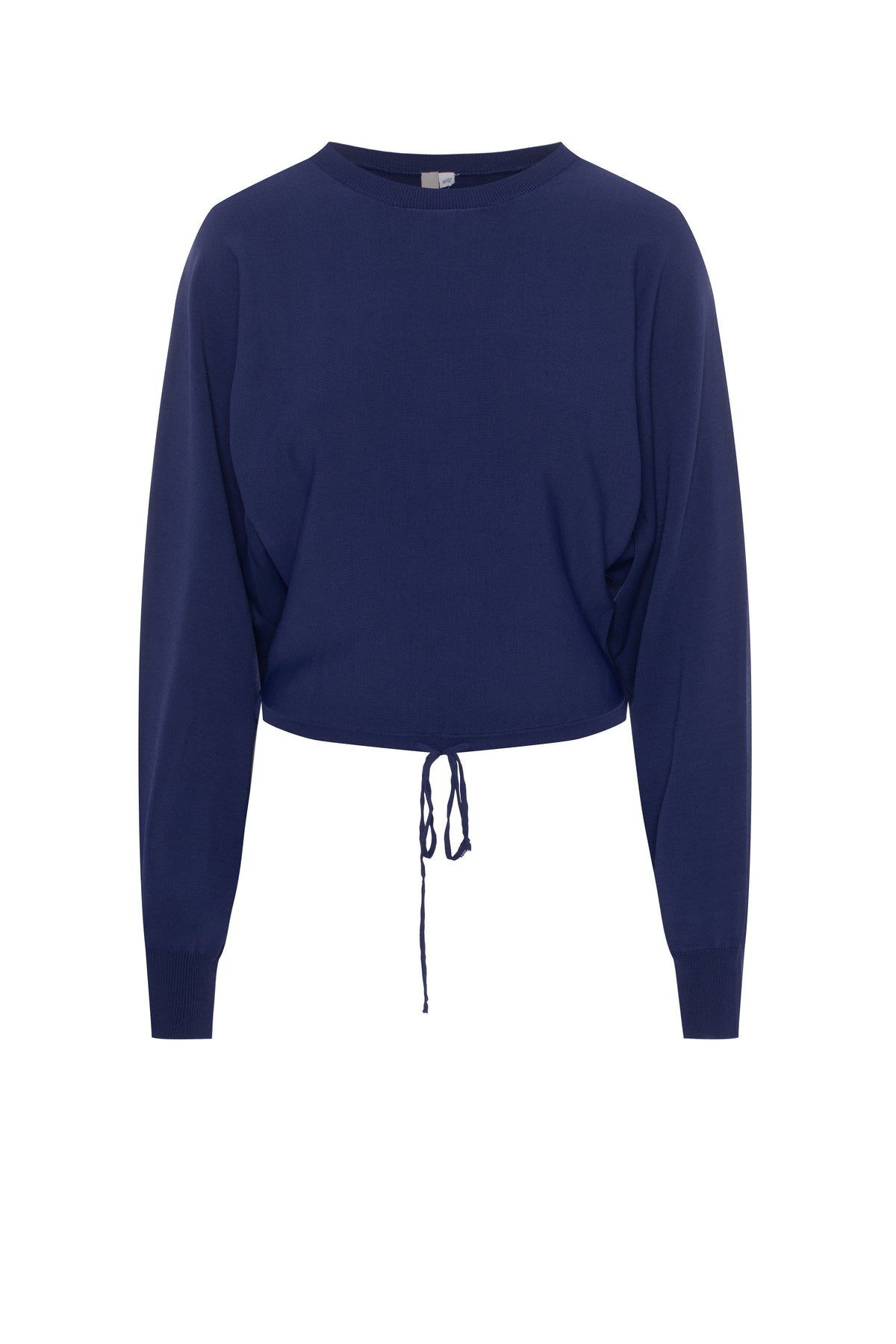 Dolman Crop Knit Top in Ribbon Blue by Ginger